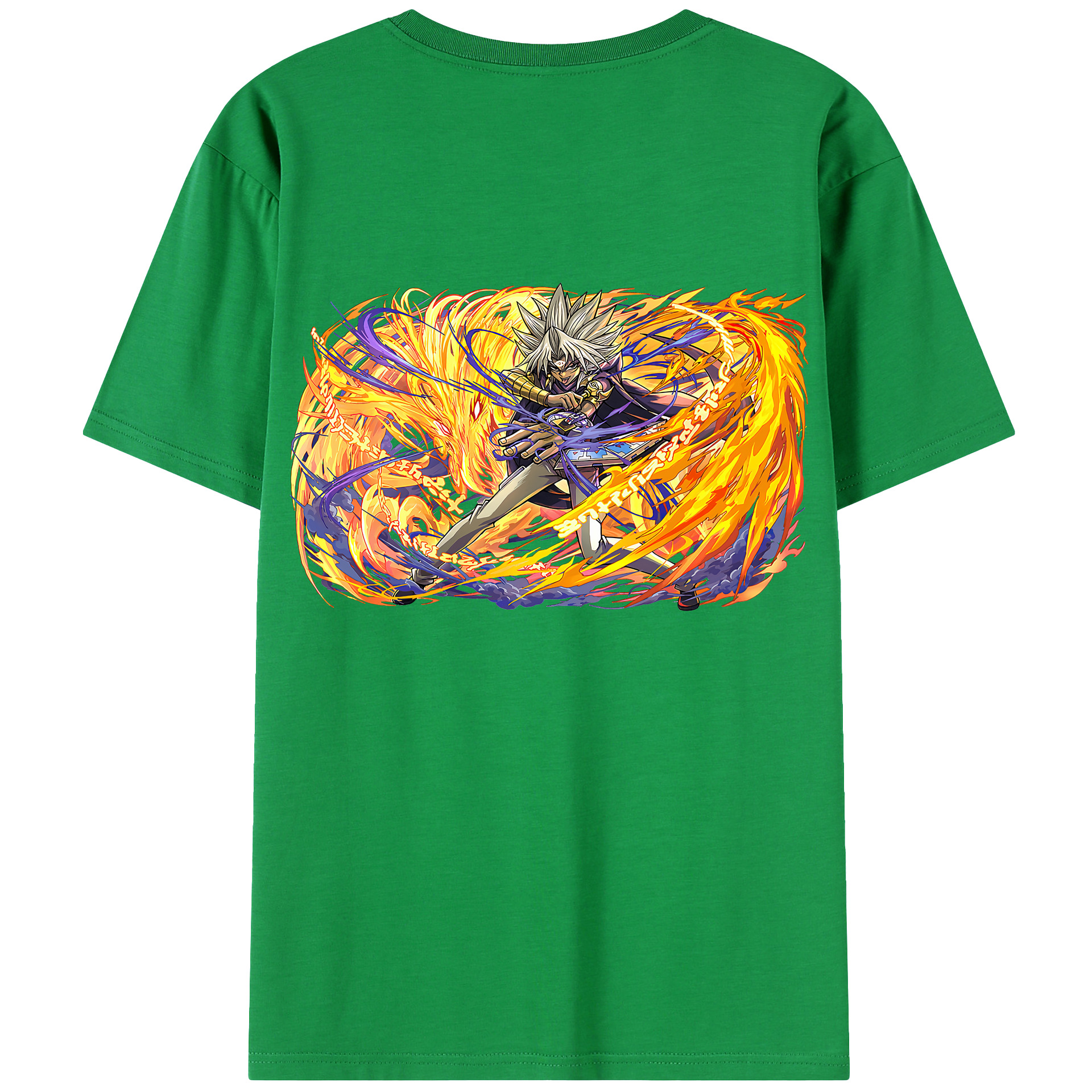 （画像用） 遊☆戯☆王 Yu-Gi-Oh! 綿100％ メンズ半袖Tシャツ（バックプリント） 通気性
