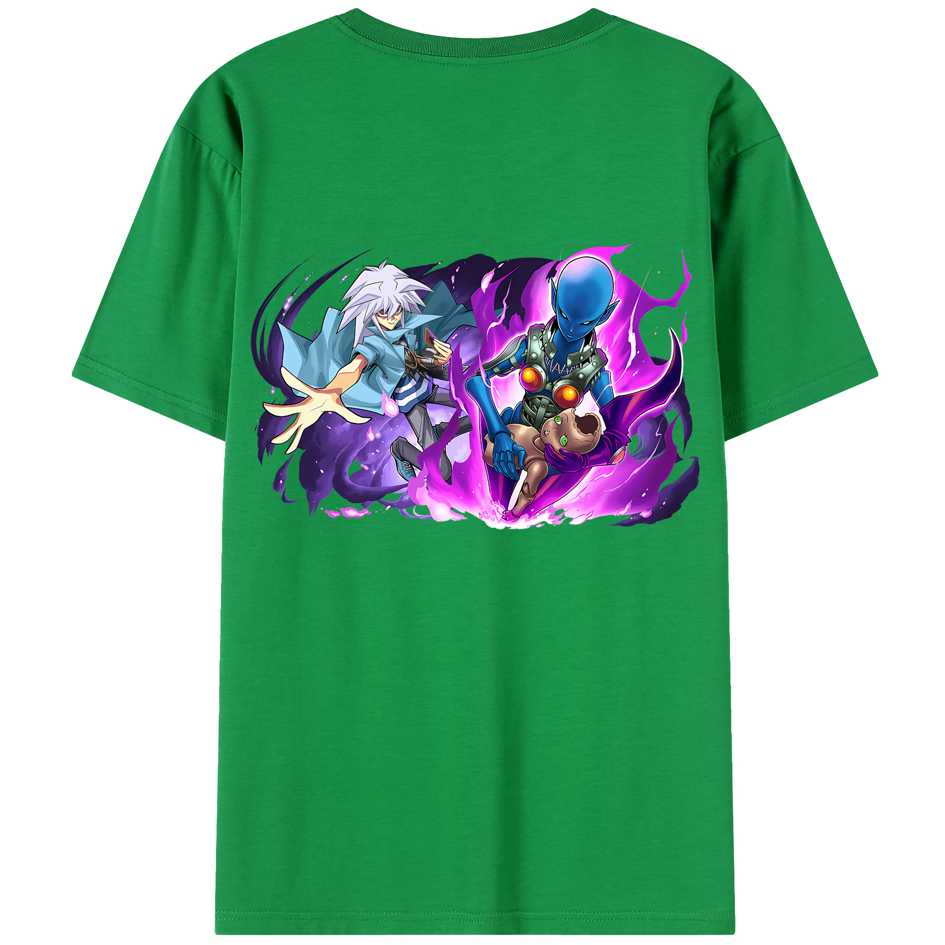 （画像用） 遊☆戯☆王 Yu-Gi-Oh! 綿100％ メンズ半袖Tシャツ（バックプリント） 通気性