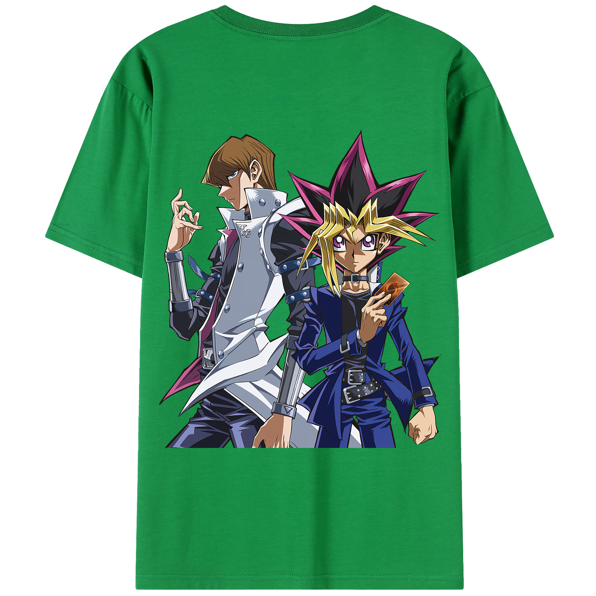 （画像用） 遊☆戯☆王 Yu-Gi-Oh! 綿100％ メンズ半袖Tシャツ（バックプリント） 通気性