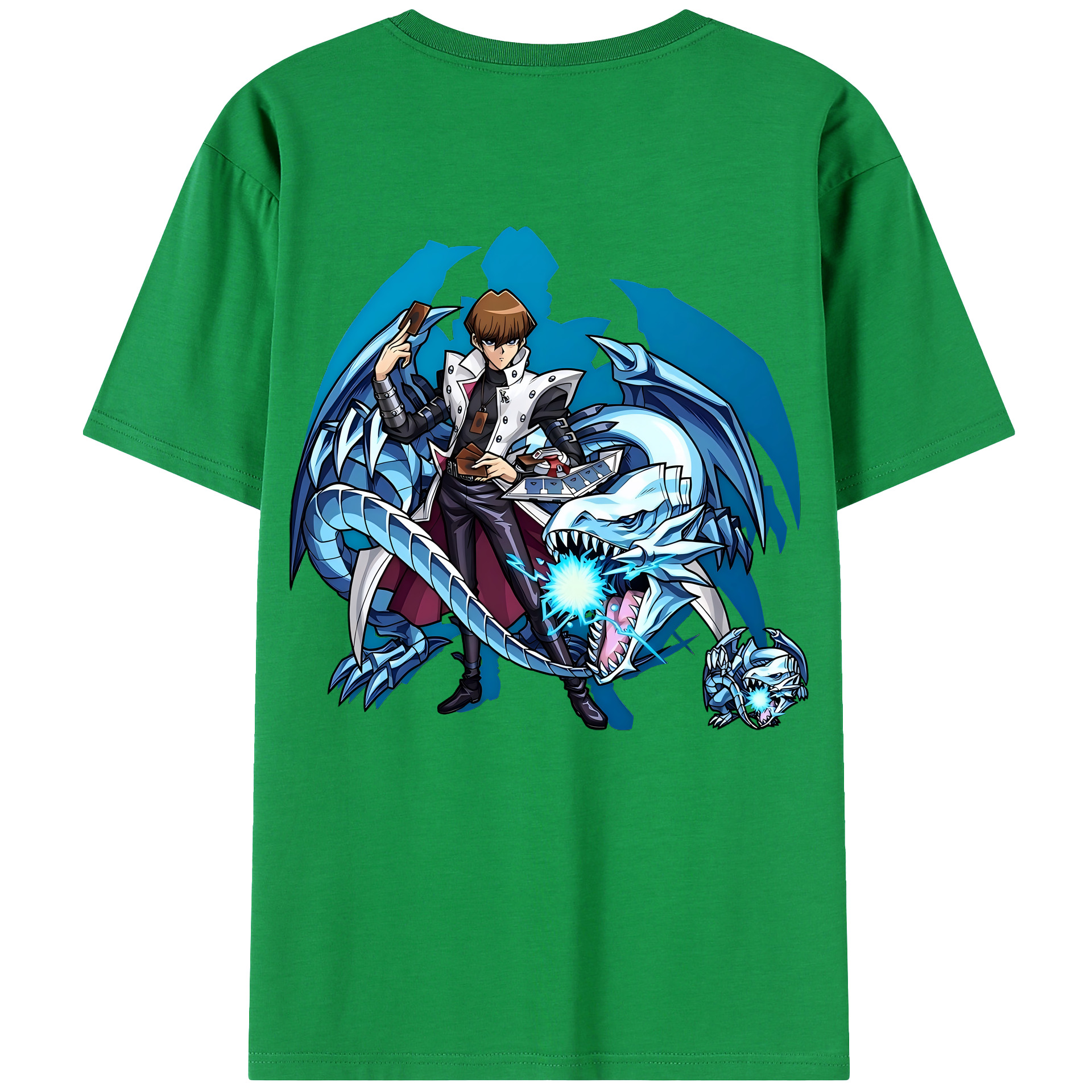 （画像用） 遊☆戯☆王 Yu-Gi-Oh! 綿100％ メンズ半袖Tシャツ（バックプリント） 通気性