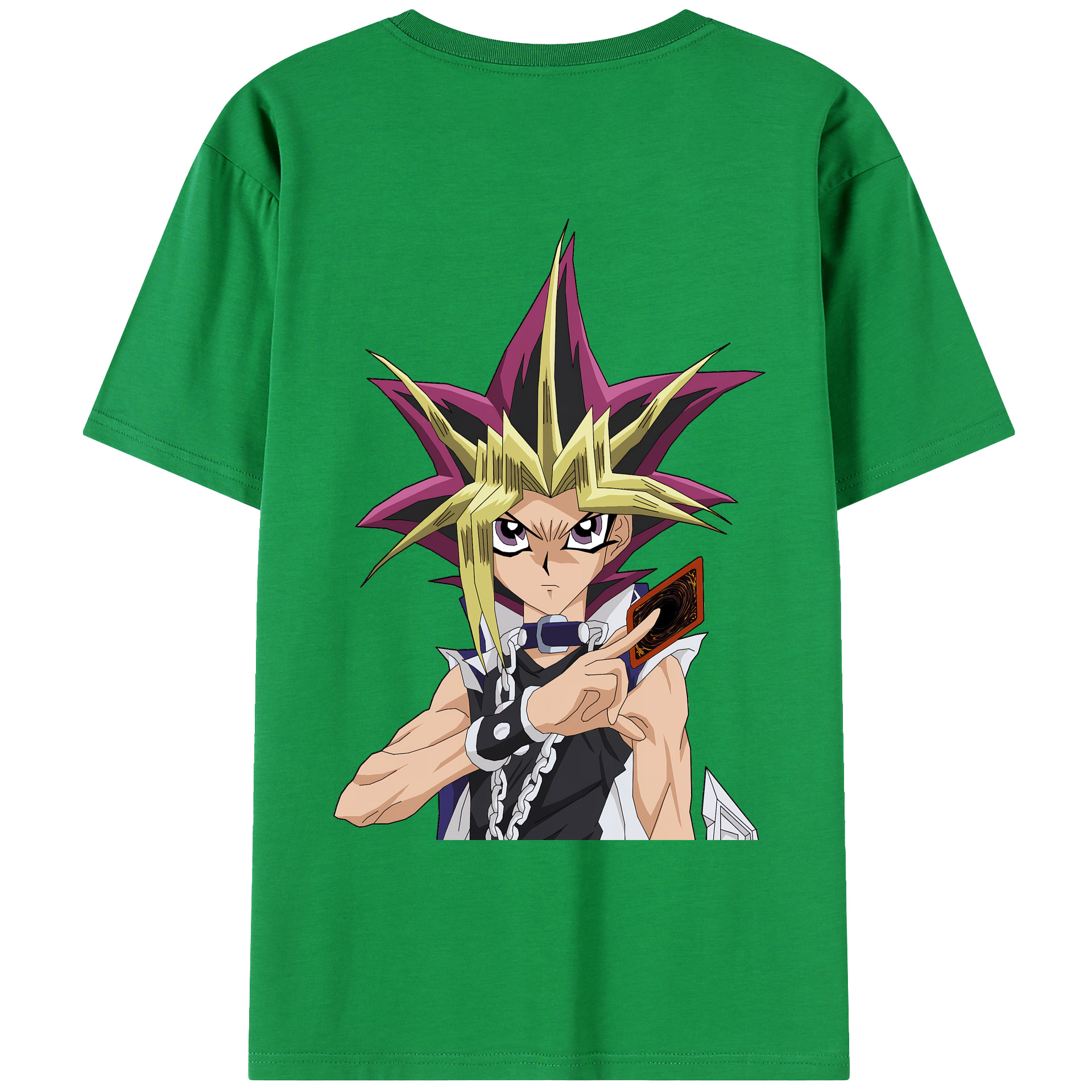 （画像用） 遊☆戯☆王 Yu-Gi-Oh! 綿100％ メンズ半袖Tシャツ（バックプリント） 通気性
