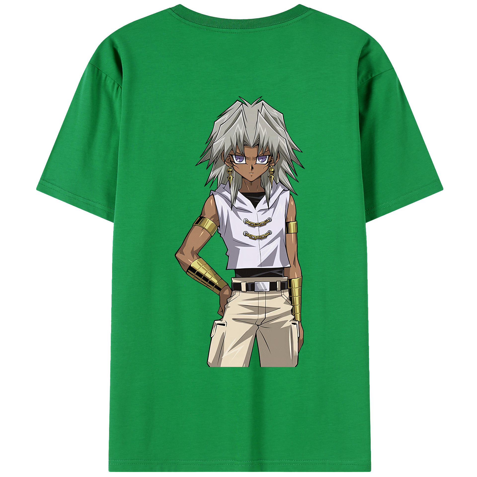 （画像用） 遊☆戯☆王 Yu-Gi-Oh! 綿100％ メンズ半袖Tシャツ（バックプリント） 通気性