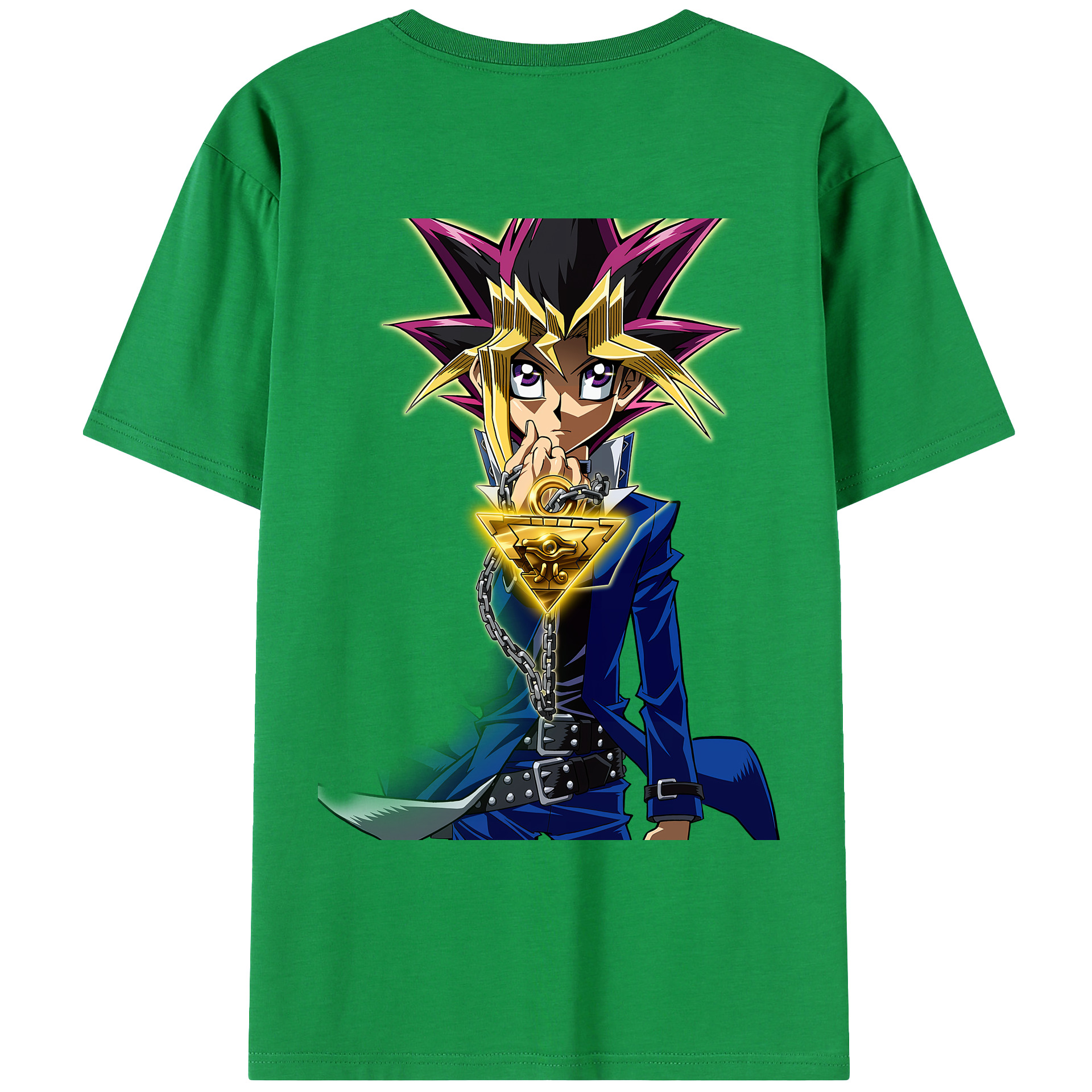 （画像用） 遊☆戯☆王 Yu-Gi-Oh! 綿100％ メンズ半袖Tシャツ（バックプリント） 通気性