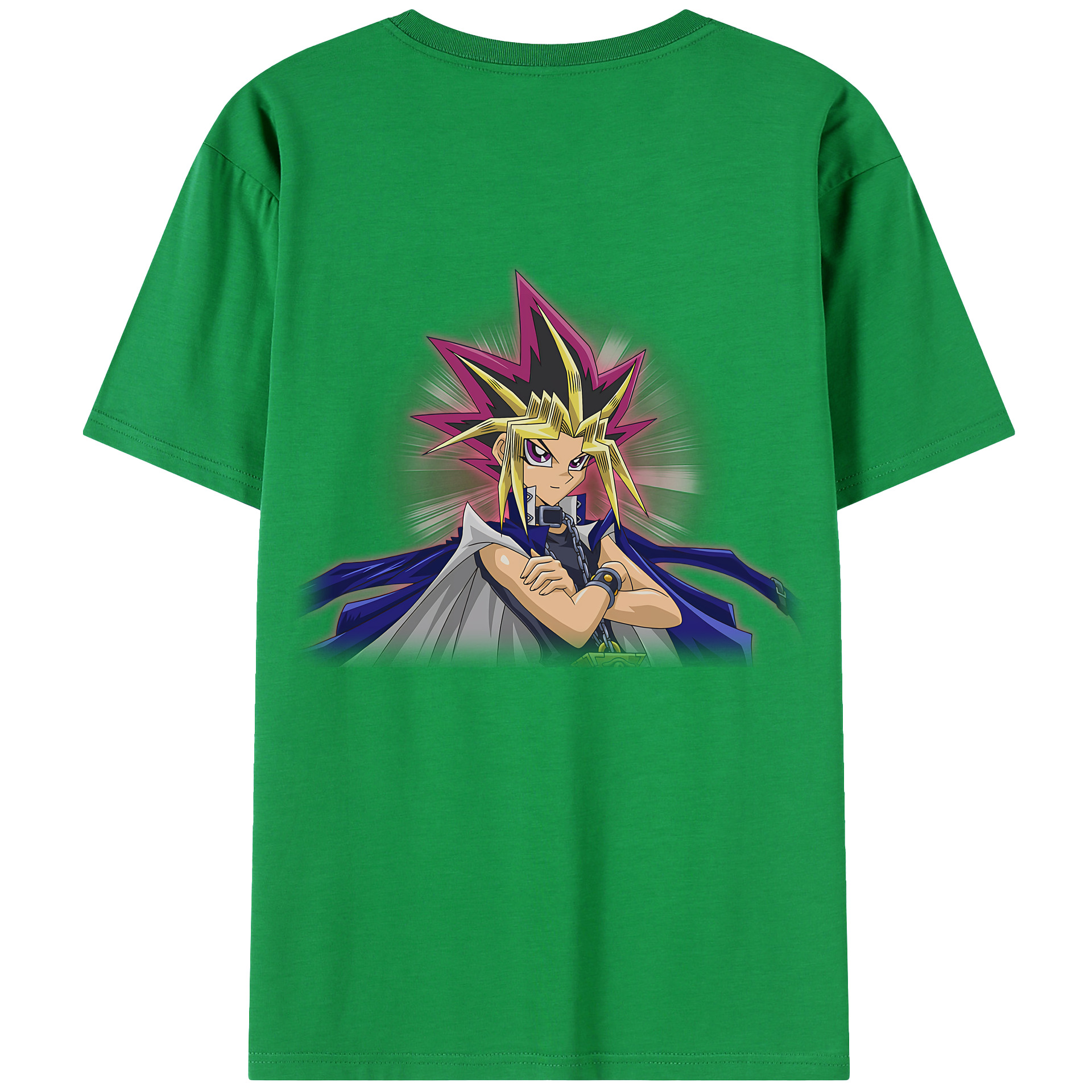 （画像用） 遊☆戯☆王 Yu-Gi-Oh! 綿100％ メンズ半袖Tシャツ（バックプリント） 通気性