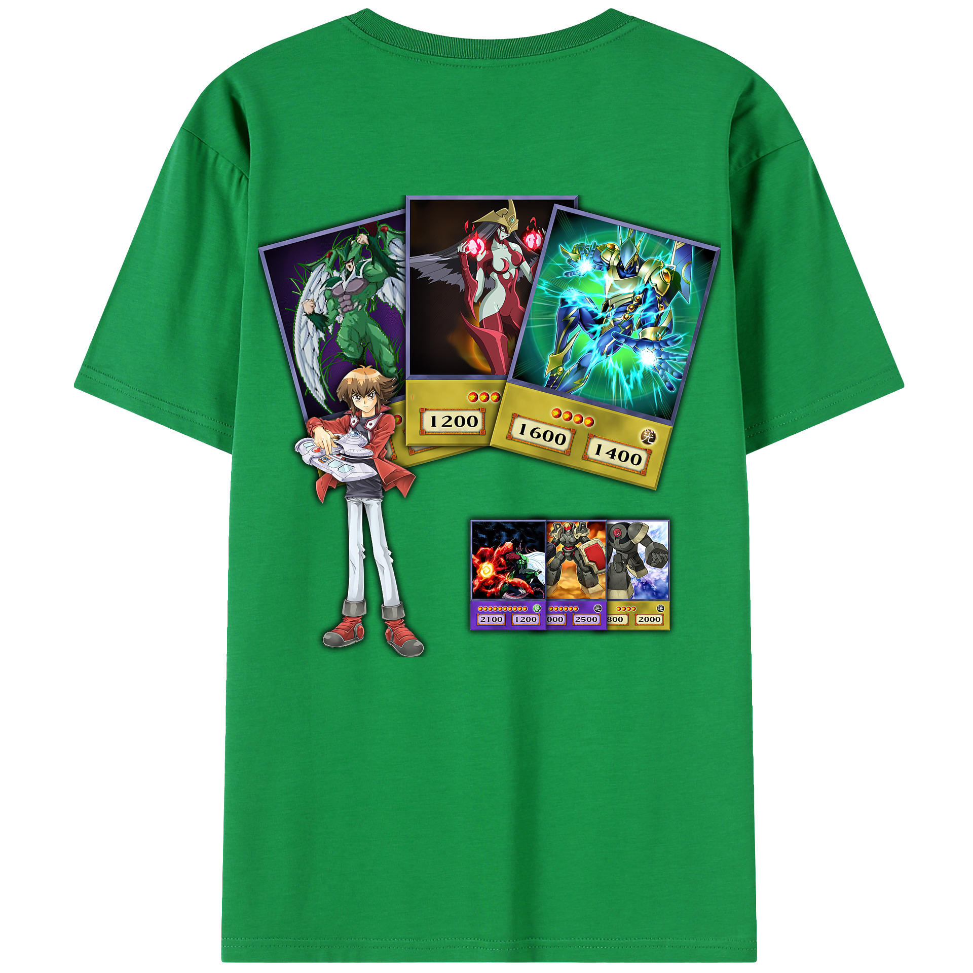 （画像用） 遊☆戯☆王 Yu-Gi-Oh! 綿100％ メンズ半袖Tシャツ（バックプリント） 通気性