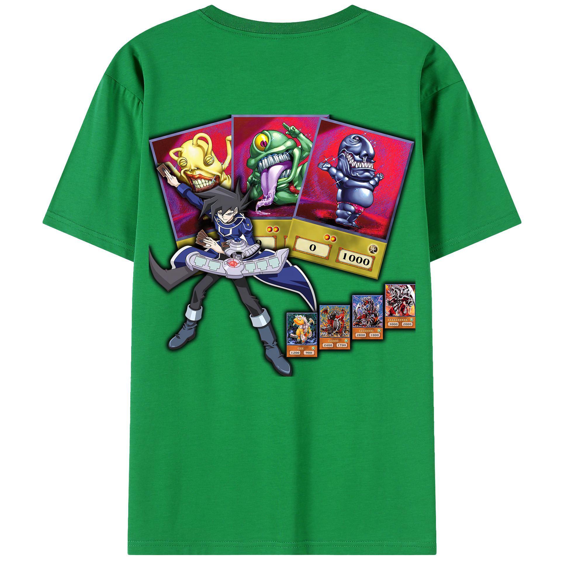 （画像用） 遊☆戯☆王 Yu-Gi-Oh! 綿100％ メンズ半袖Tシャツ（バックプリント） 通気性