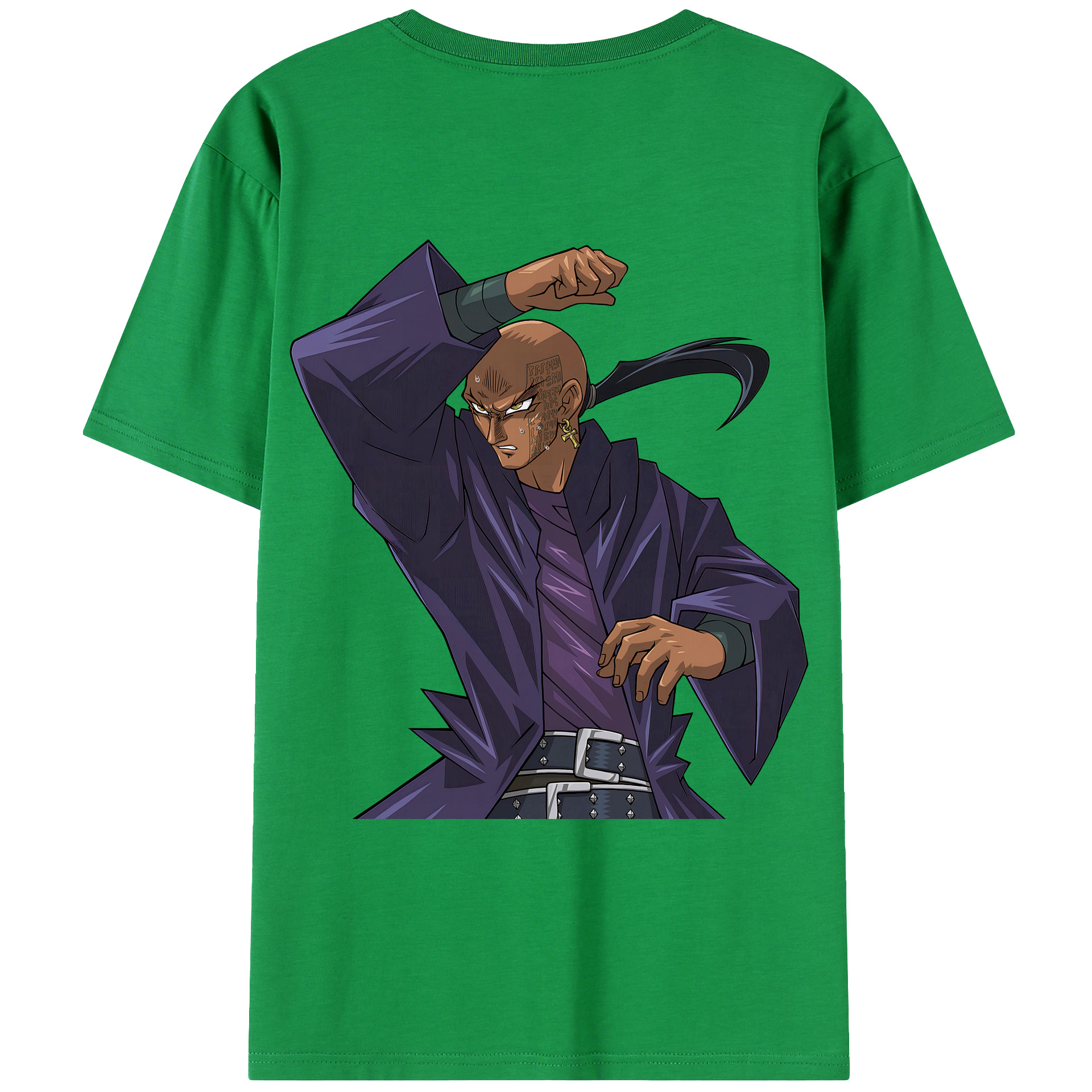 （画像用） 遊☆戯☆王 Yu-Gi-Oh! 綿100％ メンズ半袖Tシャツ（バックプリント） 通気性