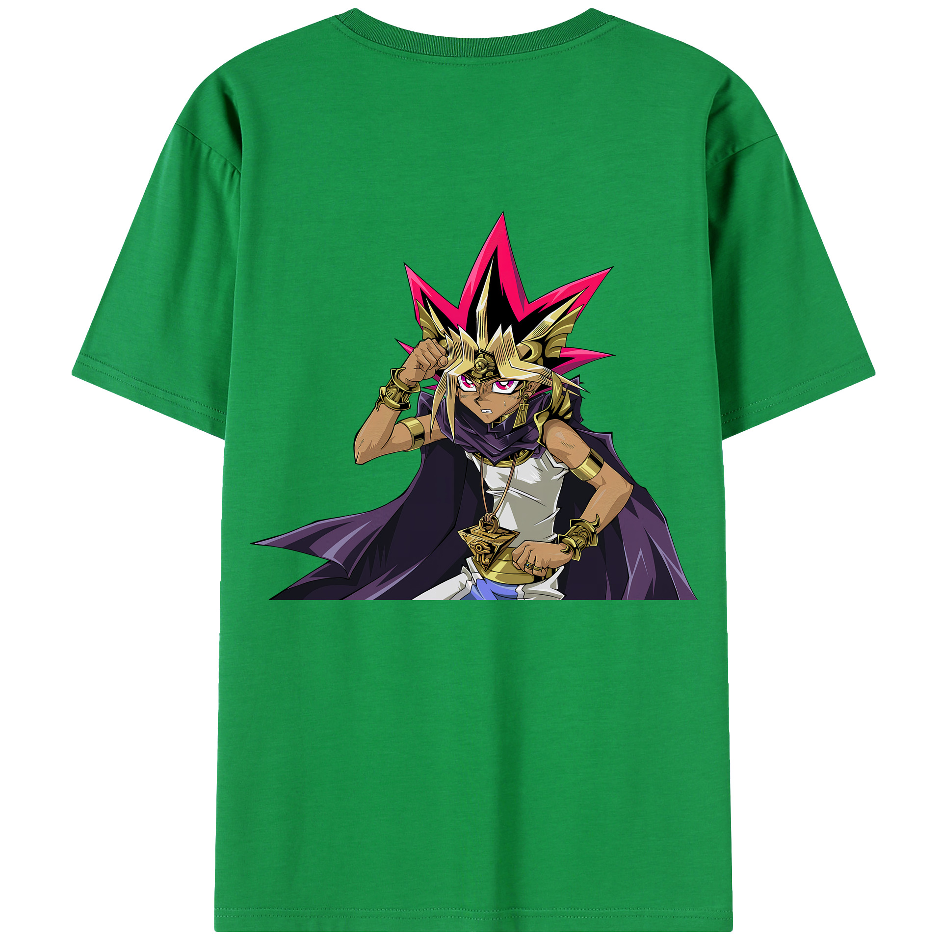 （画像用） 遊☆戯☆王 Yu-Gi-Oh! 綿100％ メンズ半袖Tシャツ（バックプリント） 通気性
