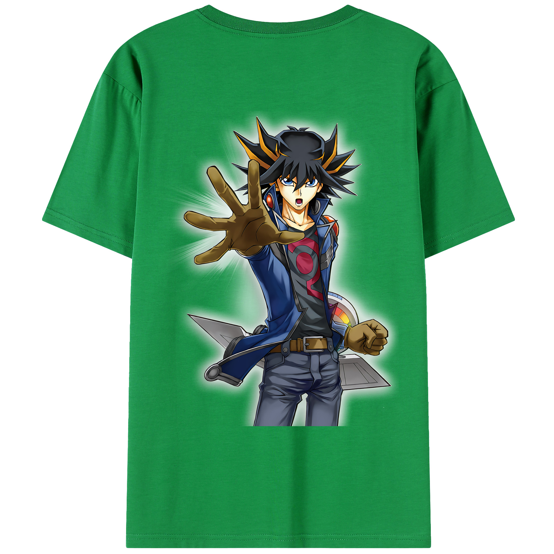（画像用） 遊☆戯☆王 Yu-Gi-Oh! 綿100％ メンズ半袖Tシャツ（バックプリント） 通気性
