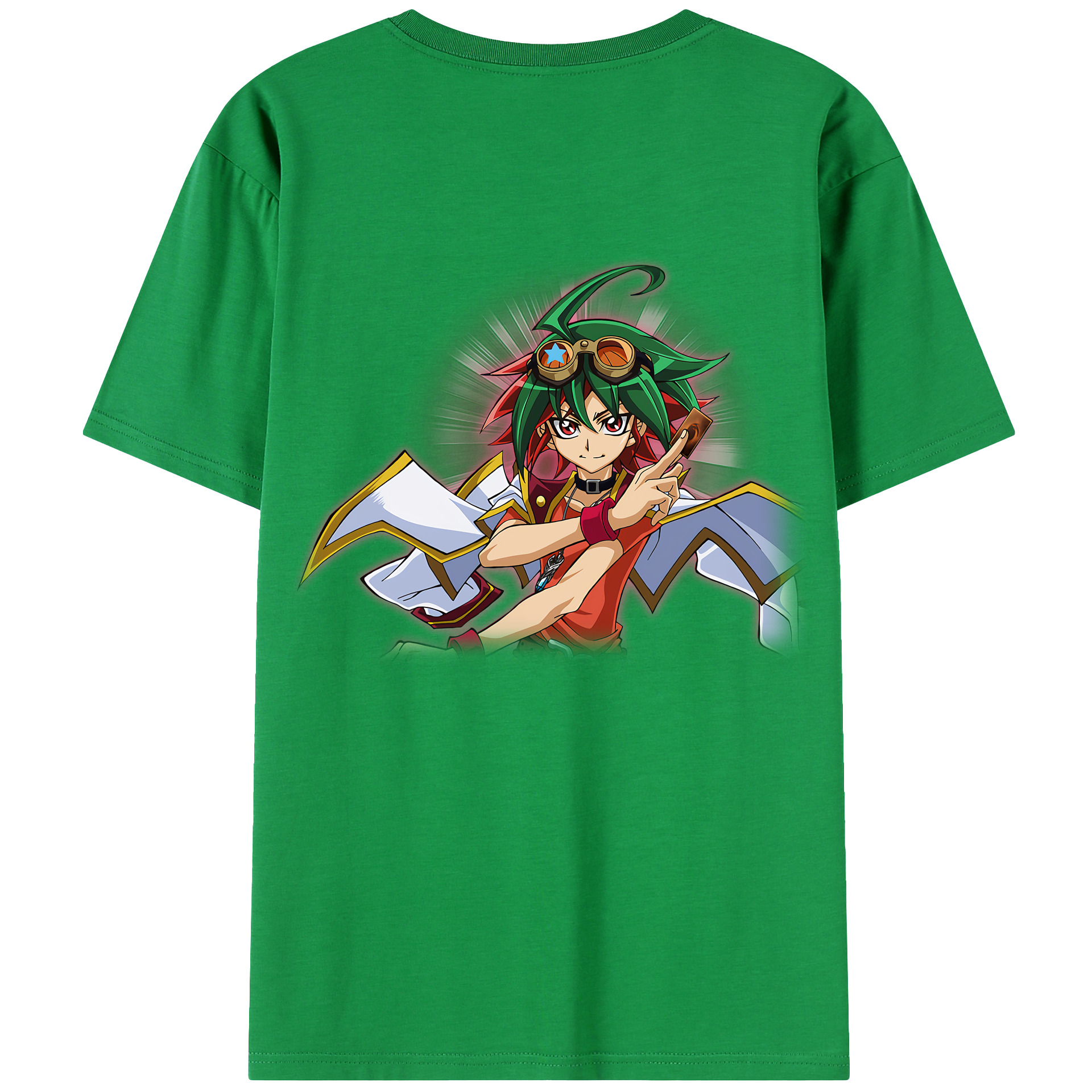 （画像用） 遊☆戯☆王 Yu-Gi-Oh! 綿100％ メンズ半袖Tシャツ（バックプリント） 通気性