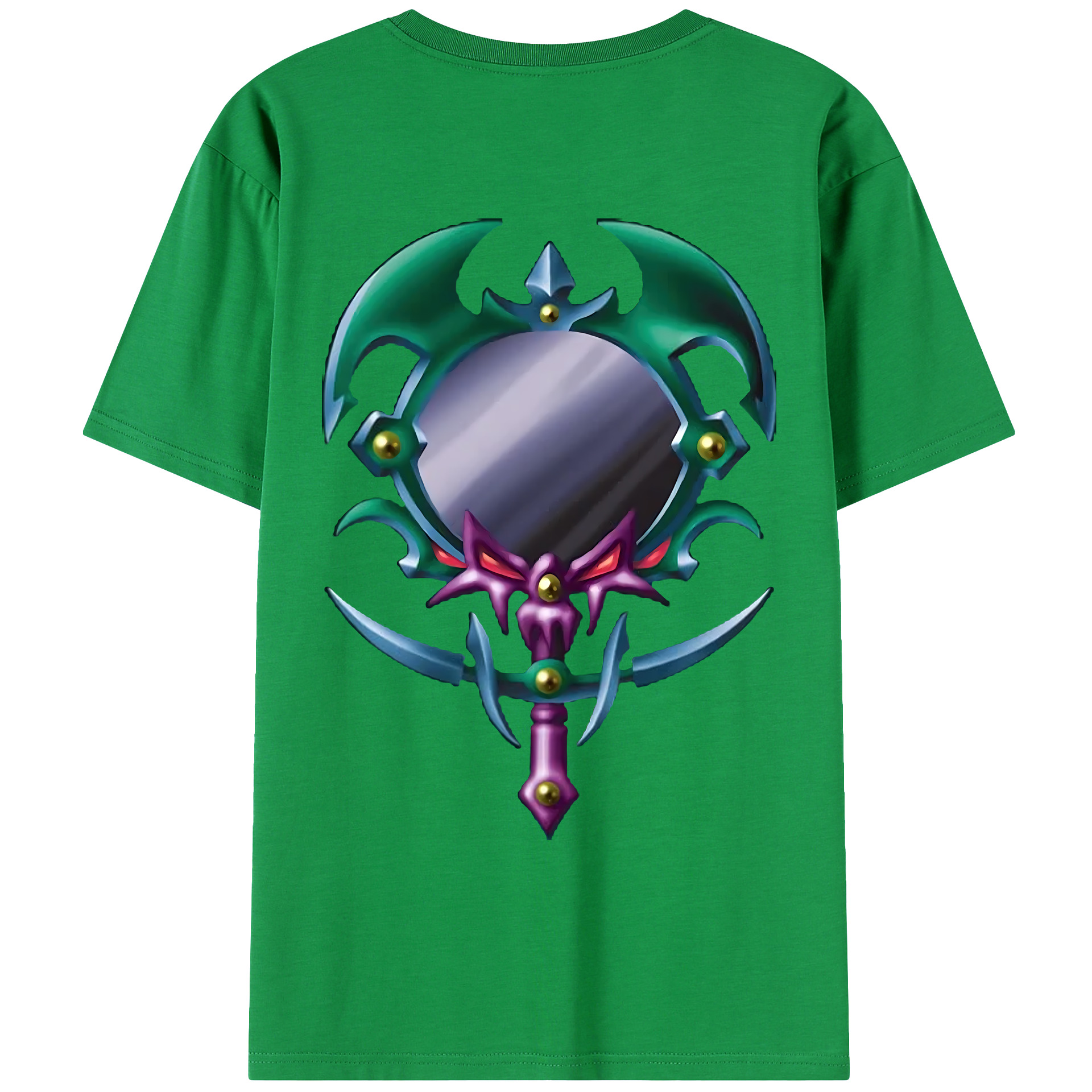 （画像用） 遊☆戯☆王 Yu-Gi-Oh! 綿100％ メンズ半袖Tシャツ（バックプリント） 通気性
