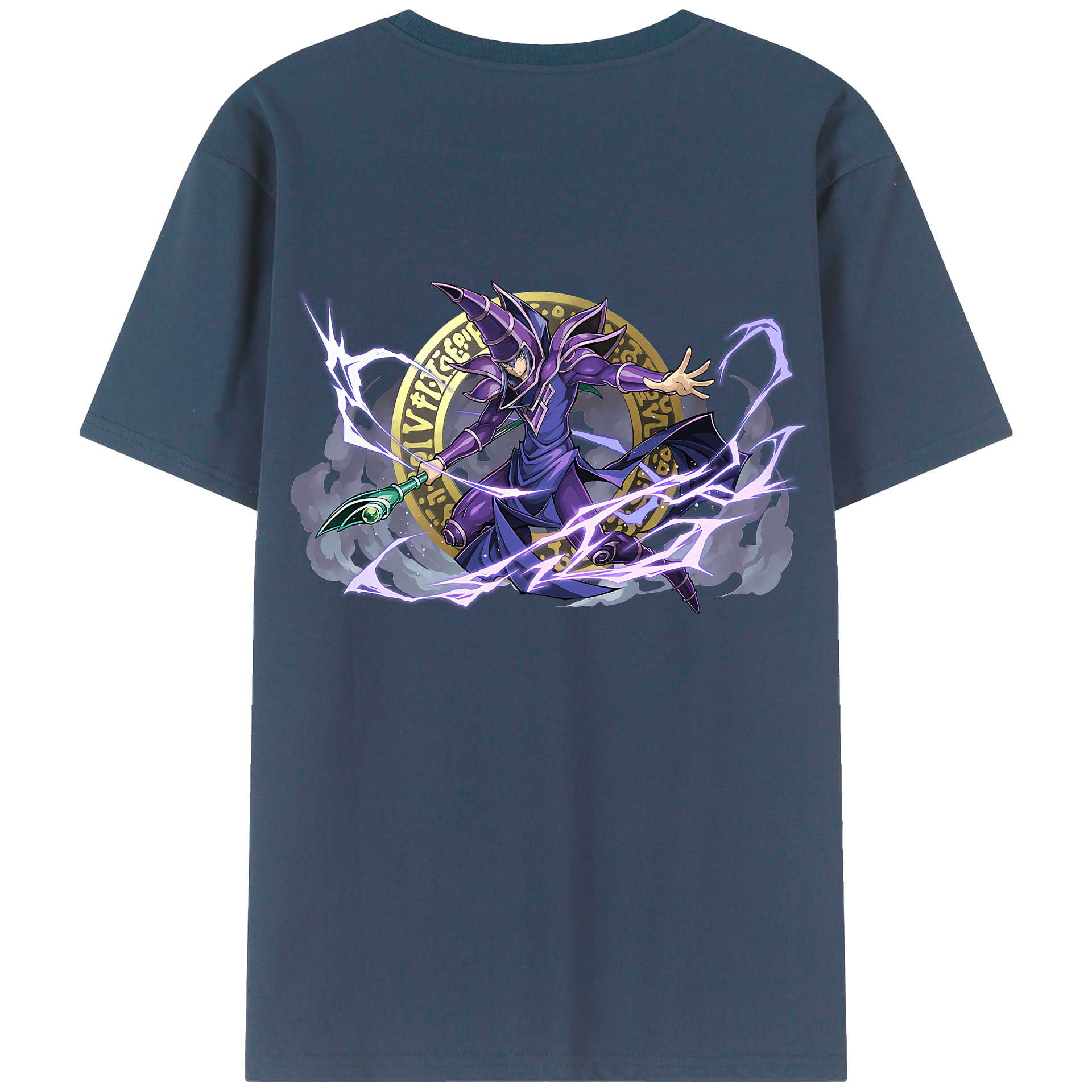 （画像用） 遊☆戯☆王 Yu-Gi-Oh! 綿100％ メンズ半袖Tシャツ（バックプリント） 通気性