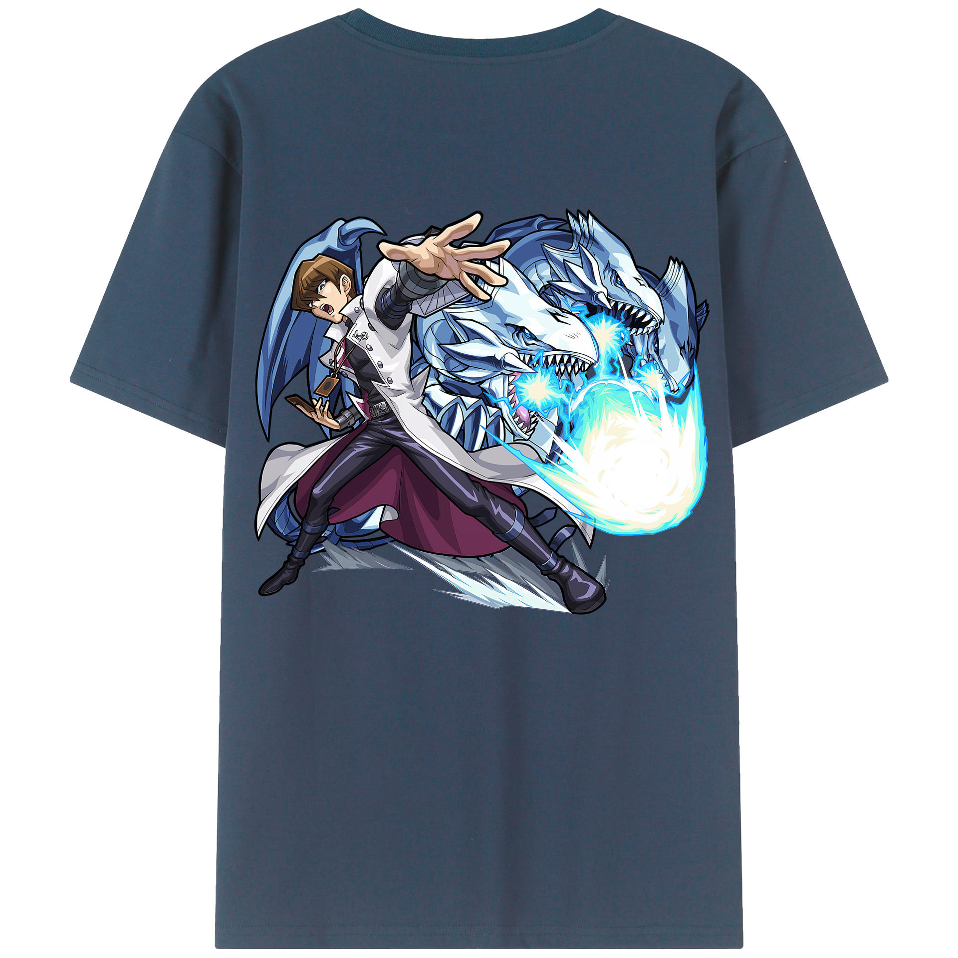 （画像用） 遊☆戯☆王 Yu-Gi-Oh! 綿100％ メンズ半袖Tシャツ（バックプリント） 通気性