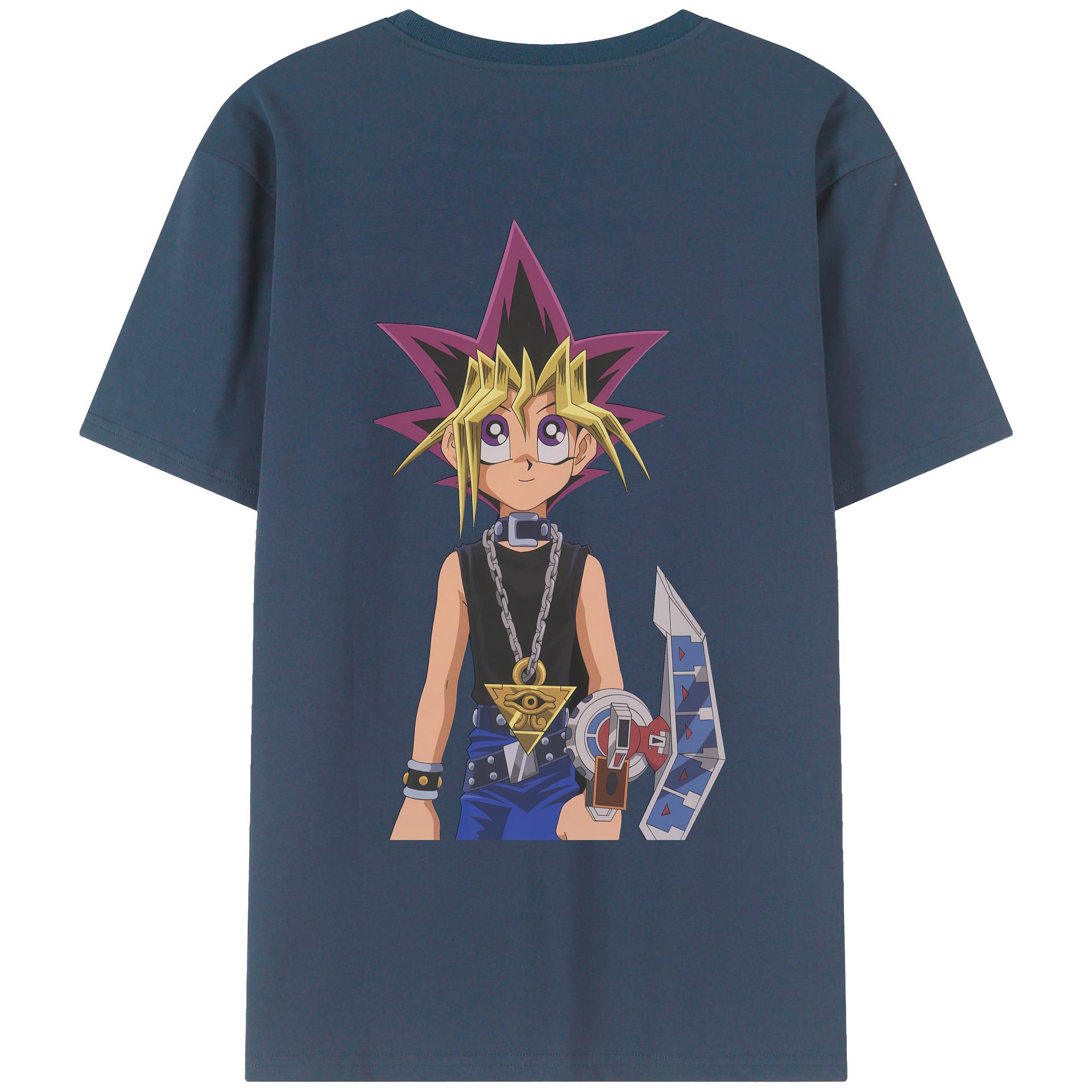 （画像用） 遊☆戯☆王 Yu-Gi-Oh! 綿100％ メンズ半袖Tシャツ（バックプリント） 通気性