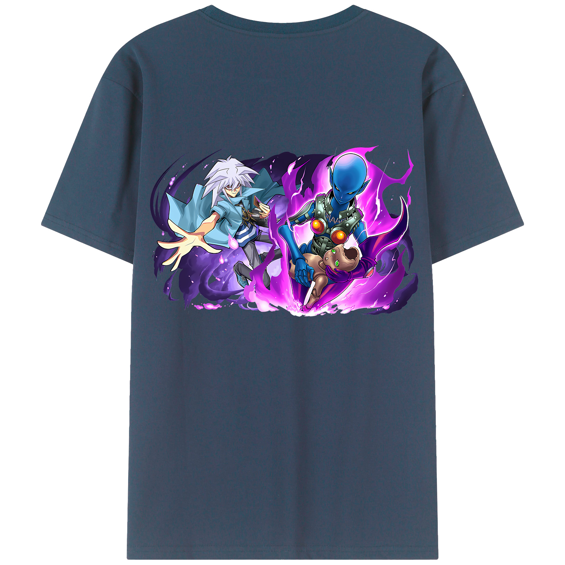 （画像用） 遊☆戯☆王 Yu-Gi-Oh! 綿100％ メンズ半袖Tシャツ（バックプリント） 通気性