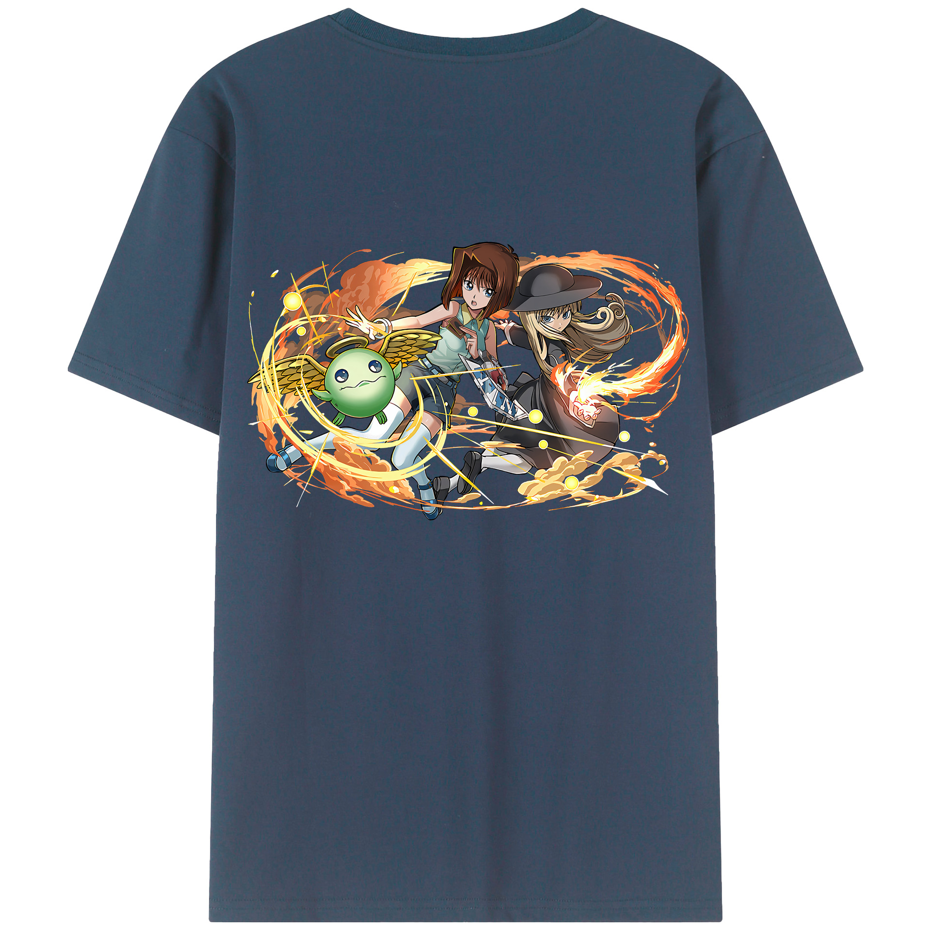 （画像用） 遊☆戯☆王 Yu-Gi-Oh! 綿100％ メンズ半袖Tシャツ（バックプリント） 通気性