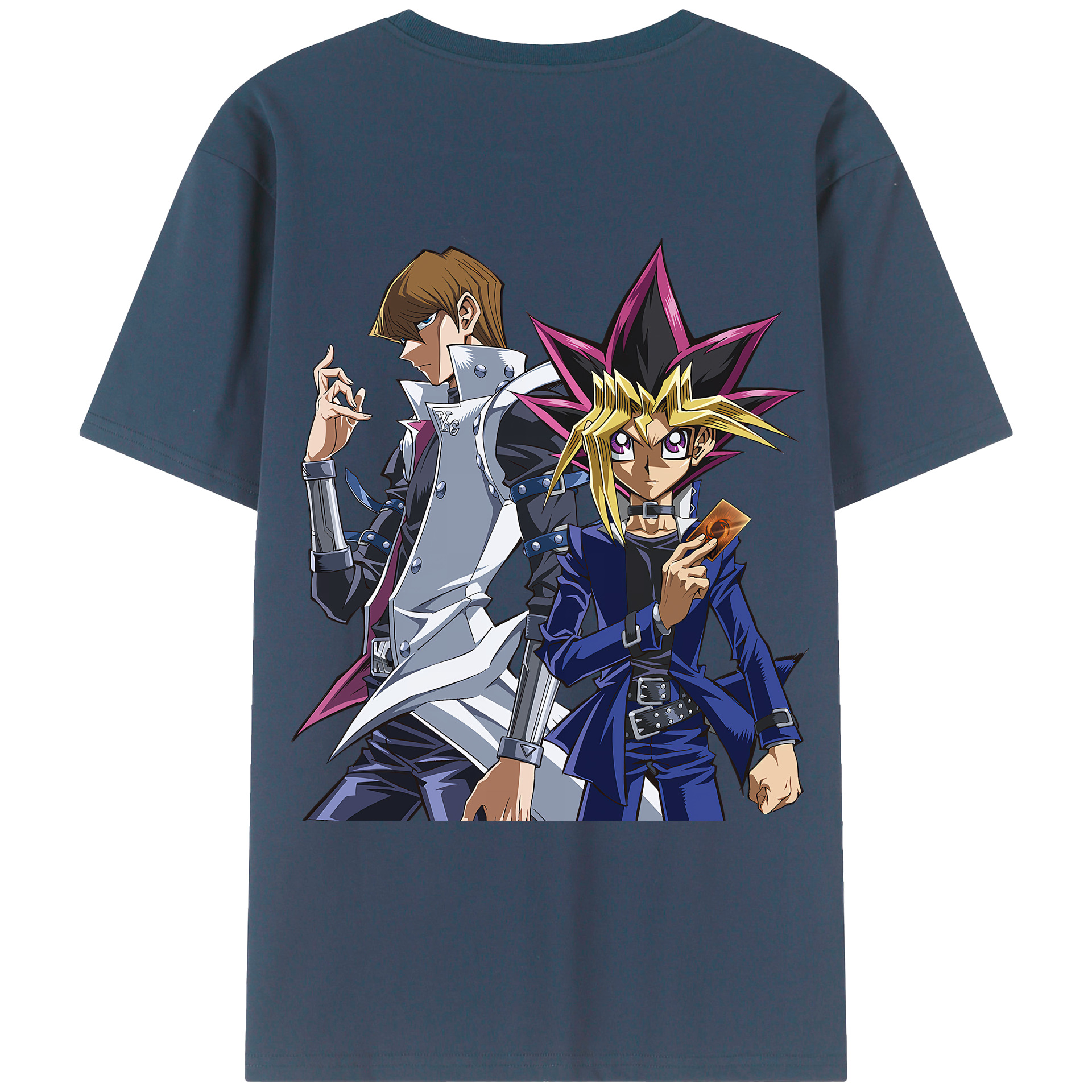 （画像用） 遊☆戯☆王 Yu-Gi-Oh! 綿100％ メンズ半袖Tシャツ（バックプリント） 通気性