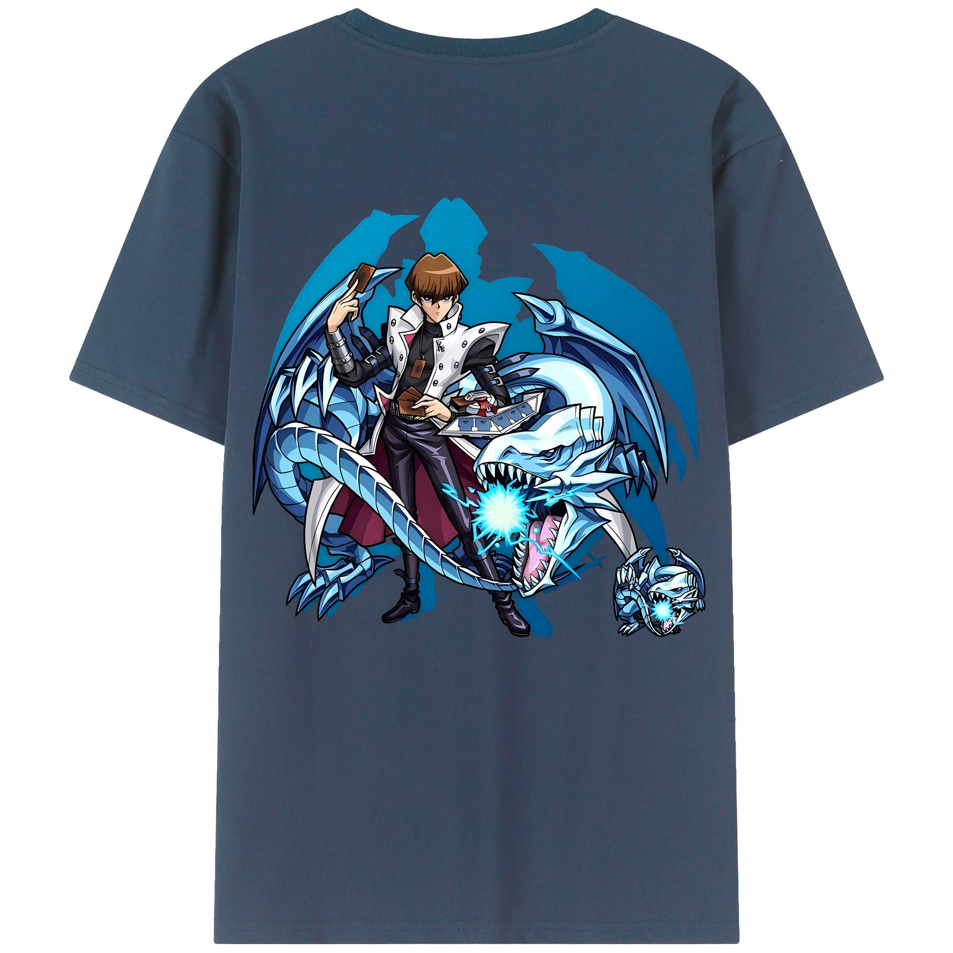 （画像用） 遊☆戯☆王 Yu-Gi-Oh! 綿100％ メンズ半袖Tシャツ（バックプリント） 通気性