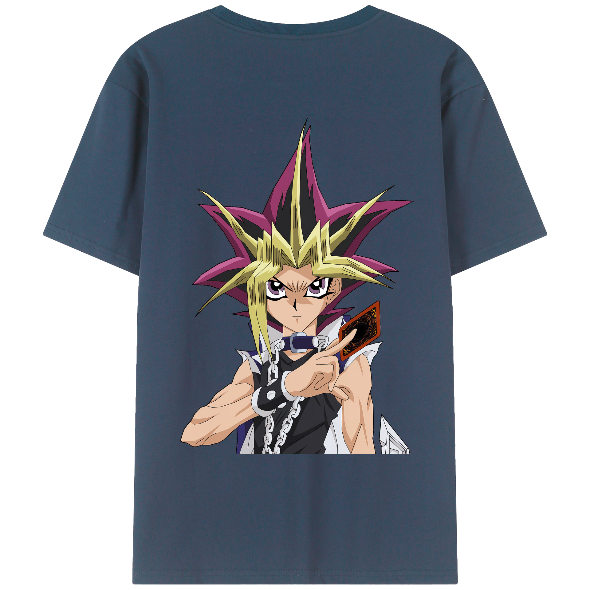 （画像用） 遊☆戯☆王 Yu-Gi-Oh! 綿100％ メンズ半袖Tシャツ（バックプリント） 通気性