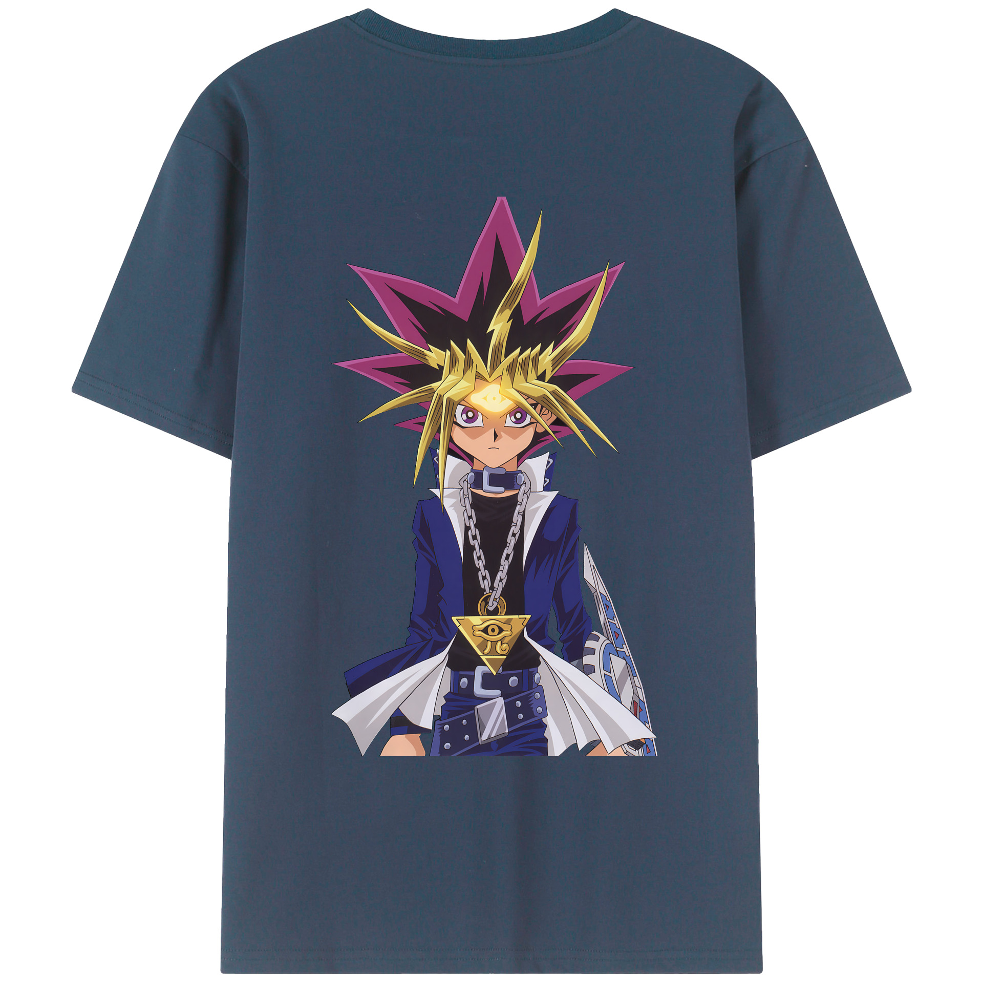 （画像用） 遊☆戯☆王 Yu-Gi-Oh! 綿100％ メンズ半袖Tシャツ（バックプリント） 通気性
