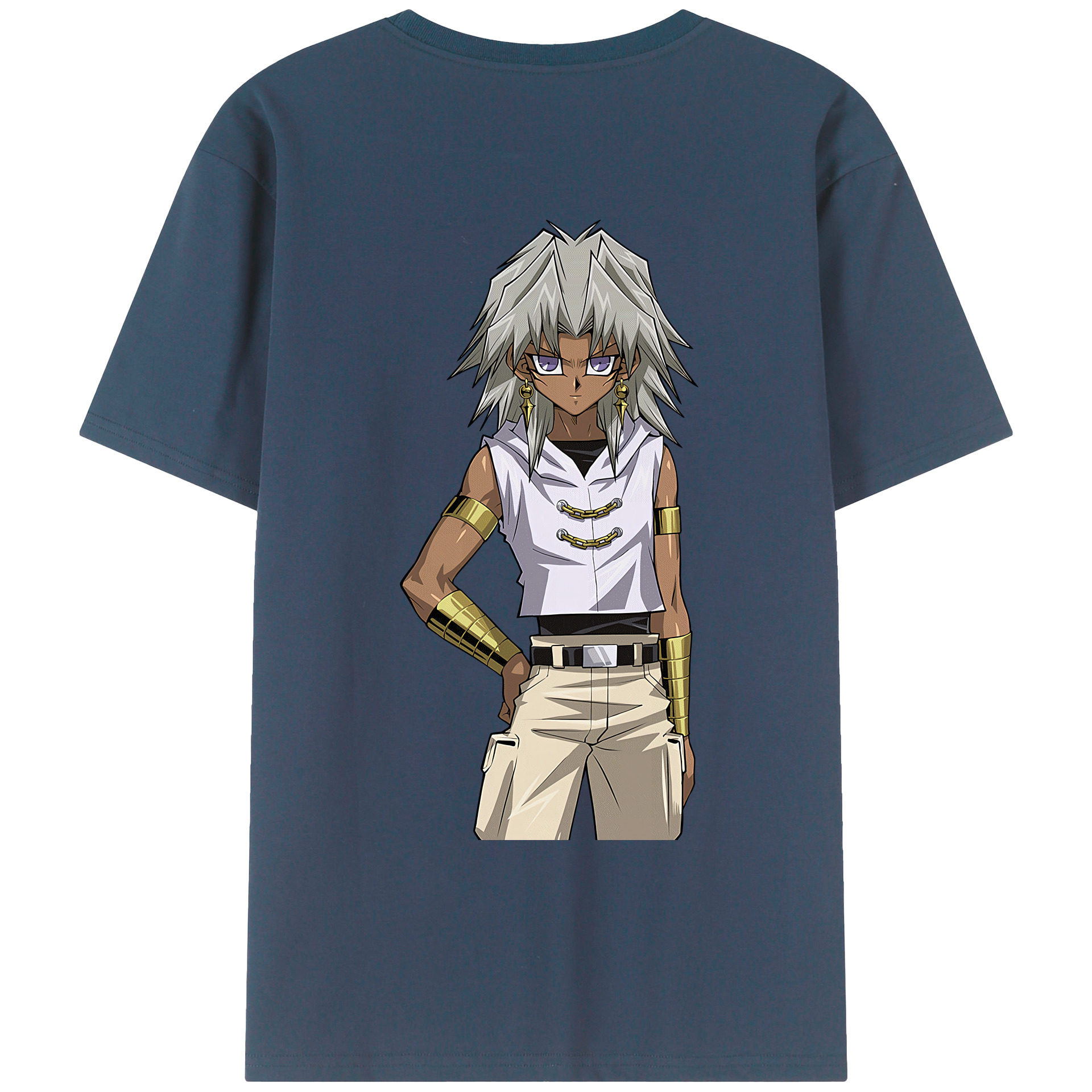 （画像用） 遊☆戯☆王 Yu-Gi-Oh! 綿100％ メンズ半袖Tシャツ（バックプリント） 通気性