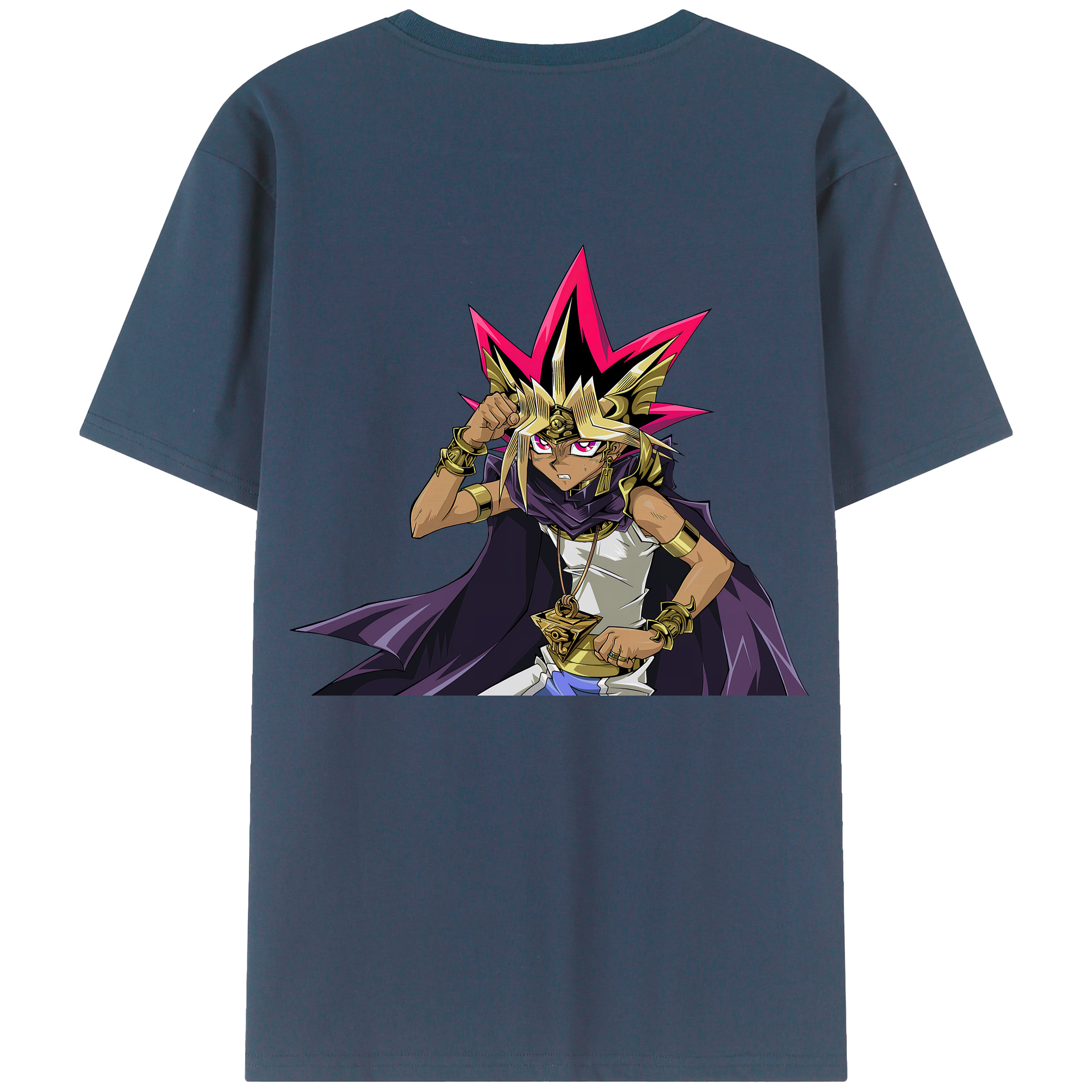 （画像用） 遊☆戯☆王 Yu-Gi-Oh! 綿100％ メンズ半袖Tシャツ（バックプリント） 通気性