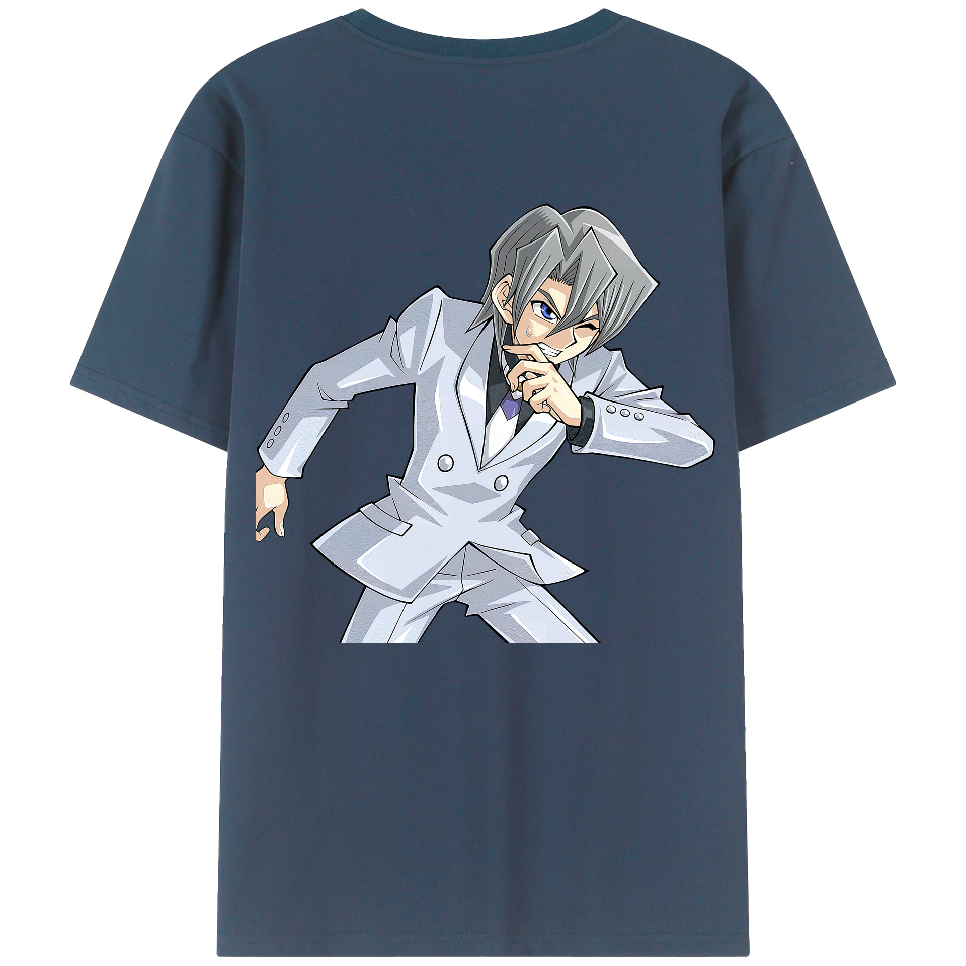 （画像用） 遊☆戯☆王 Yu-Gi-Oh! 綿100％ メンズ半袖Tシャツ（バックプリント） 通気性