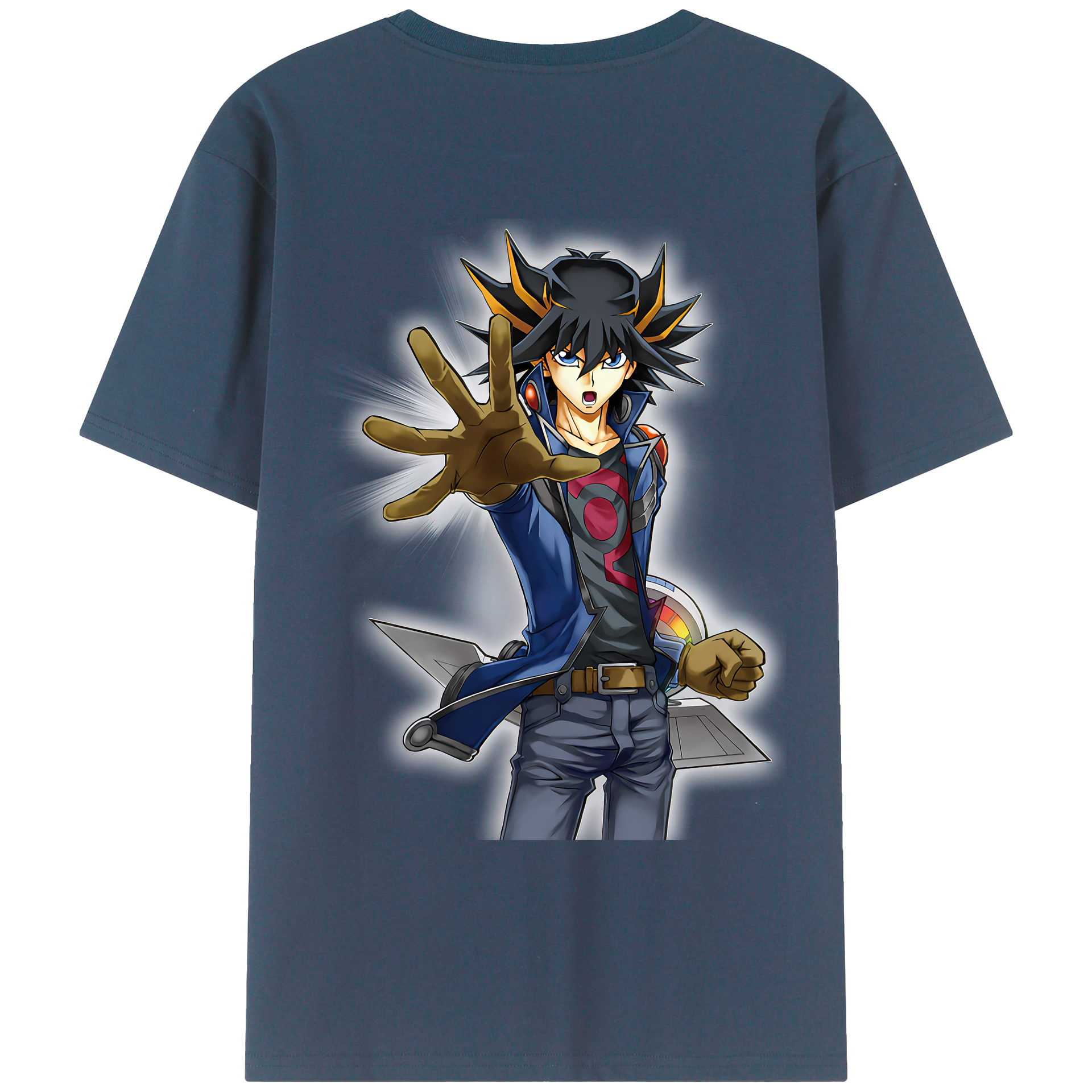 （画像用） 遊☆戯☆王 Yu-Gi-Oh! 綿100％ メンズ半袖Tシャツ（バックプリント） 通気性