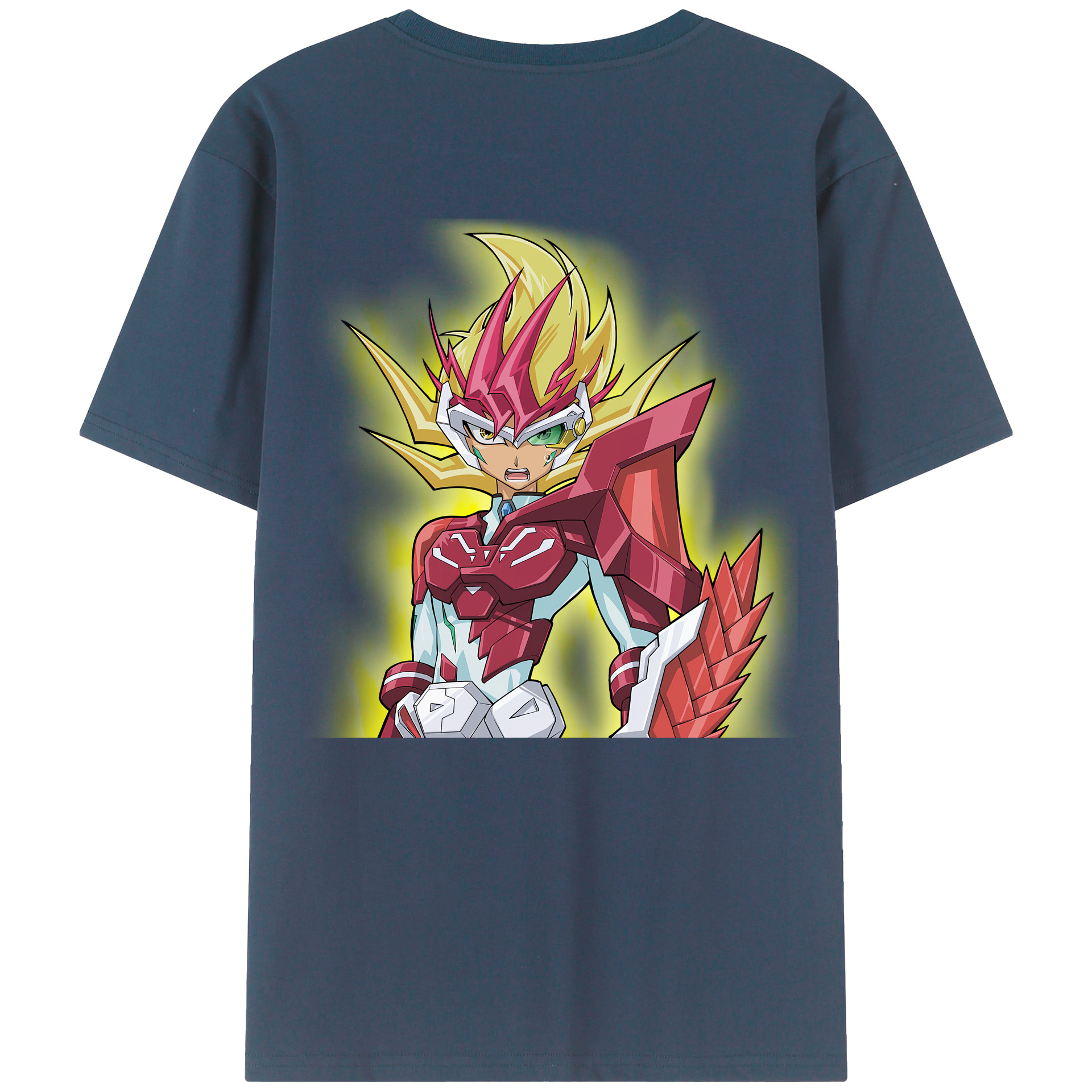 （画像用） 遊☆戯☆王 Yu-Gi-Oh! 綿100％ メンズ半袖Tシャツ（バックプリント） 通気性