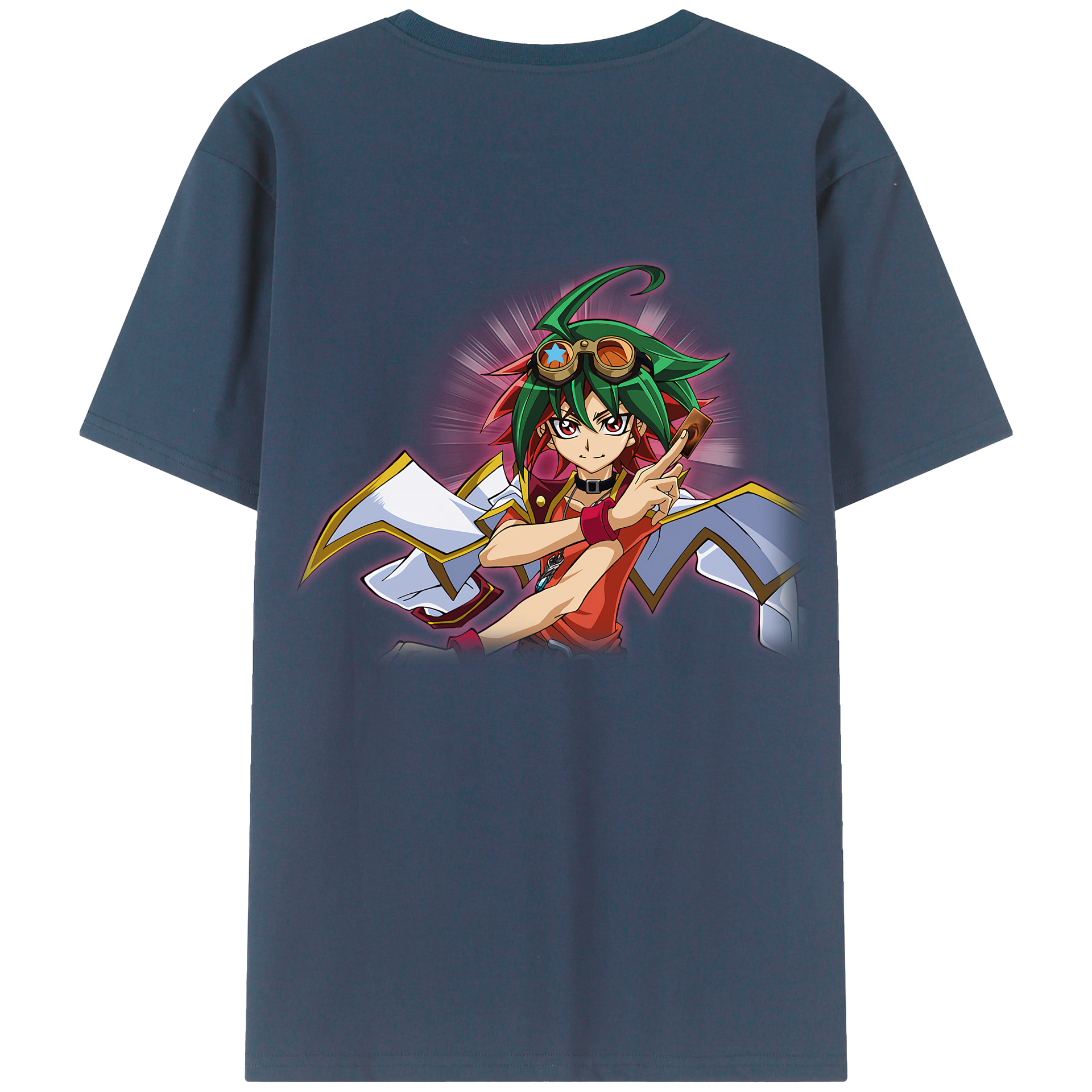 （画像用） 遊☆戯☆王 Yu-Gi-Oh! 綿100％ メンズ半袖Tシャツ（バックプリント） 通気性