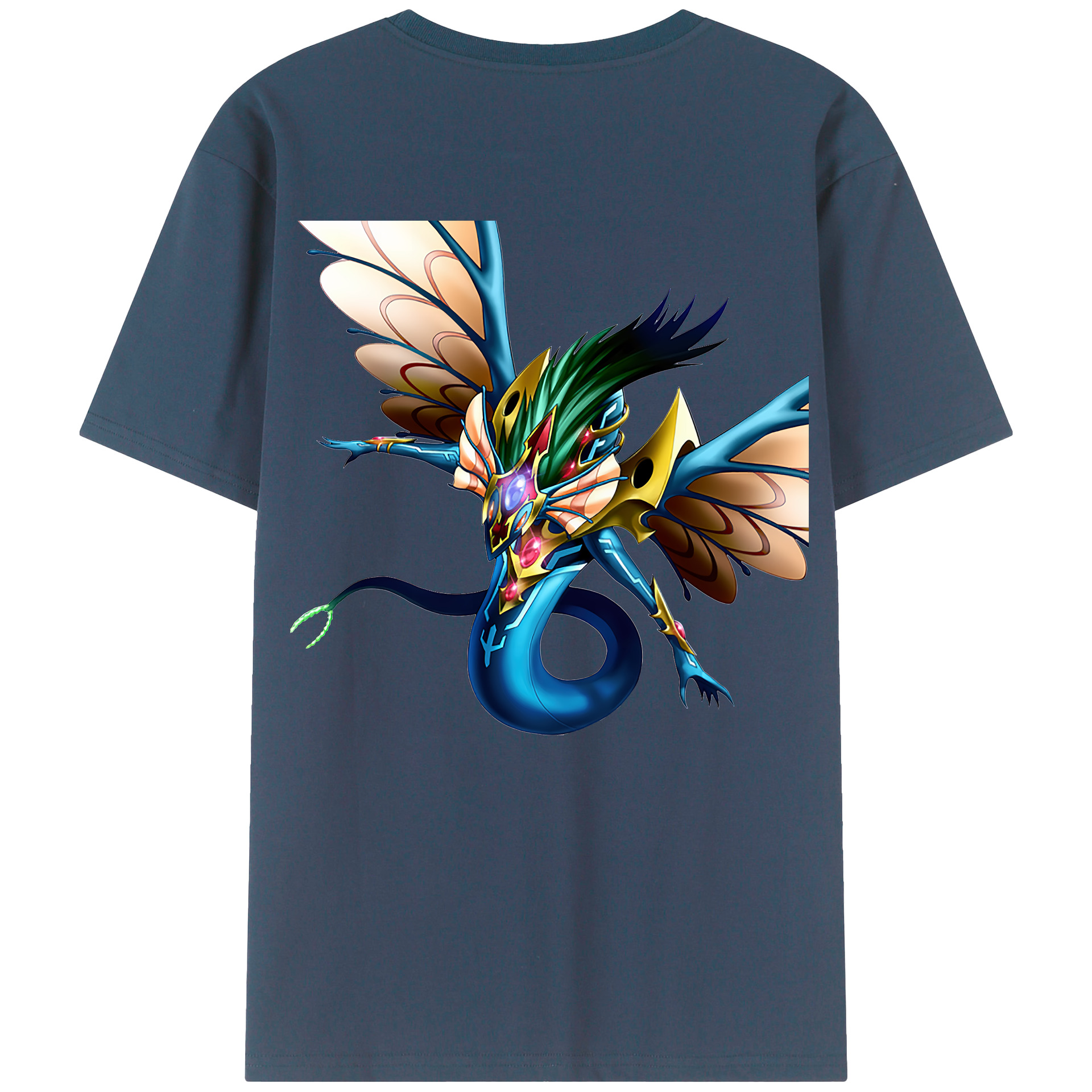 （画像用） 遊☆戯☆王 Yu-Gi-Oh! 綿100％ メンズ半袖Tシャツ（バックプリント） 通気性