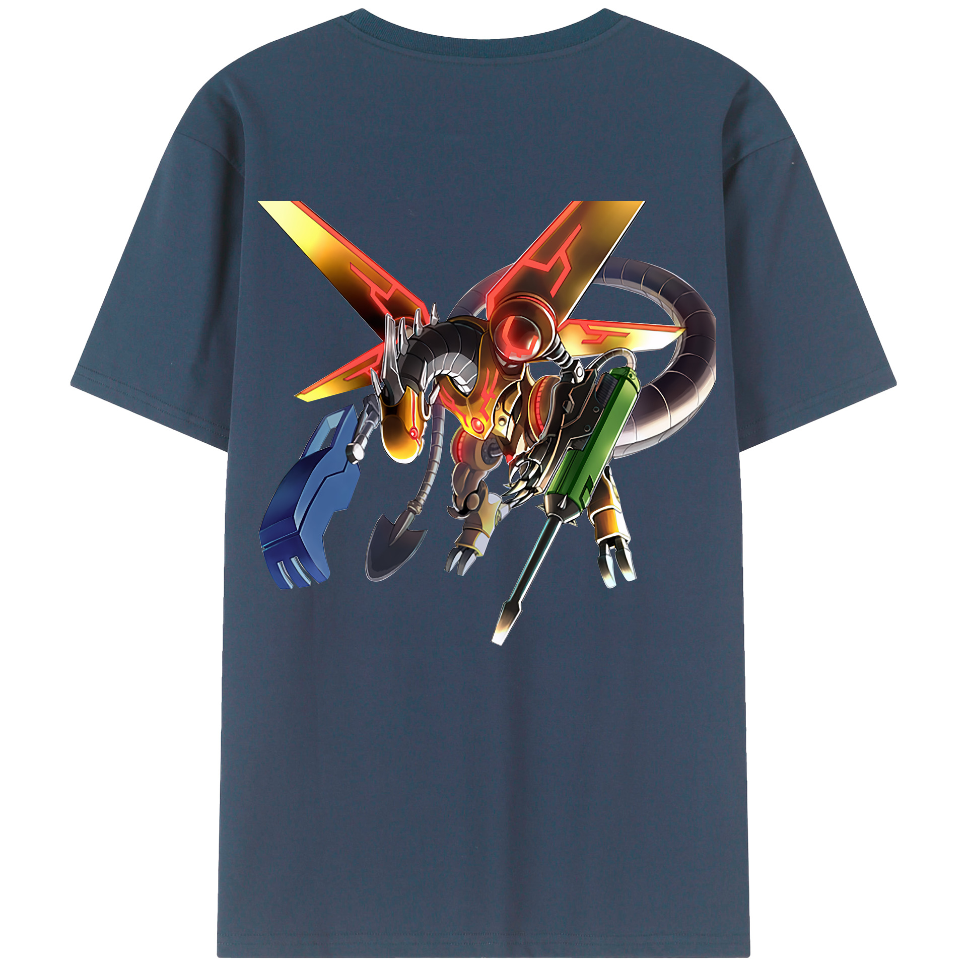 （画像用） 遊☆戯☆王 Yu-Gi-Oh! 綿100％ メンズ半袖Tシャツ（バックプリント） 通気性