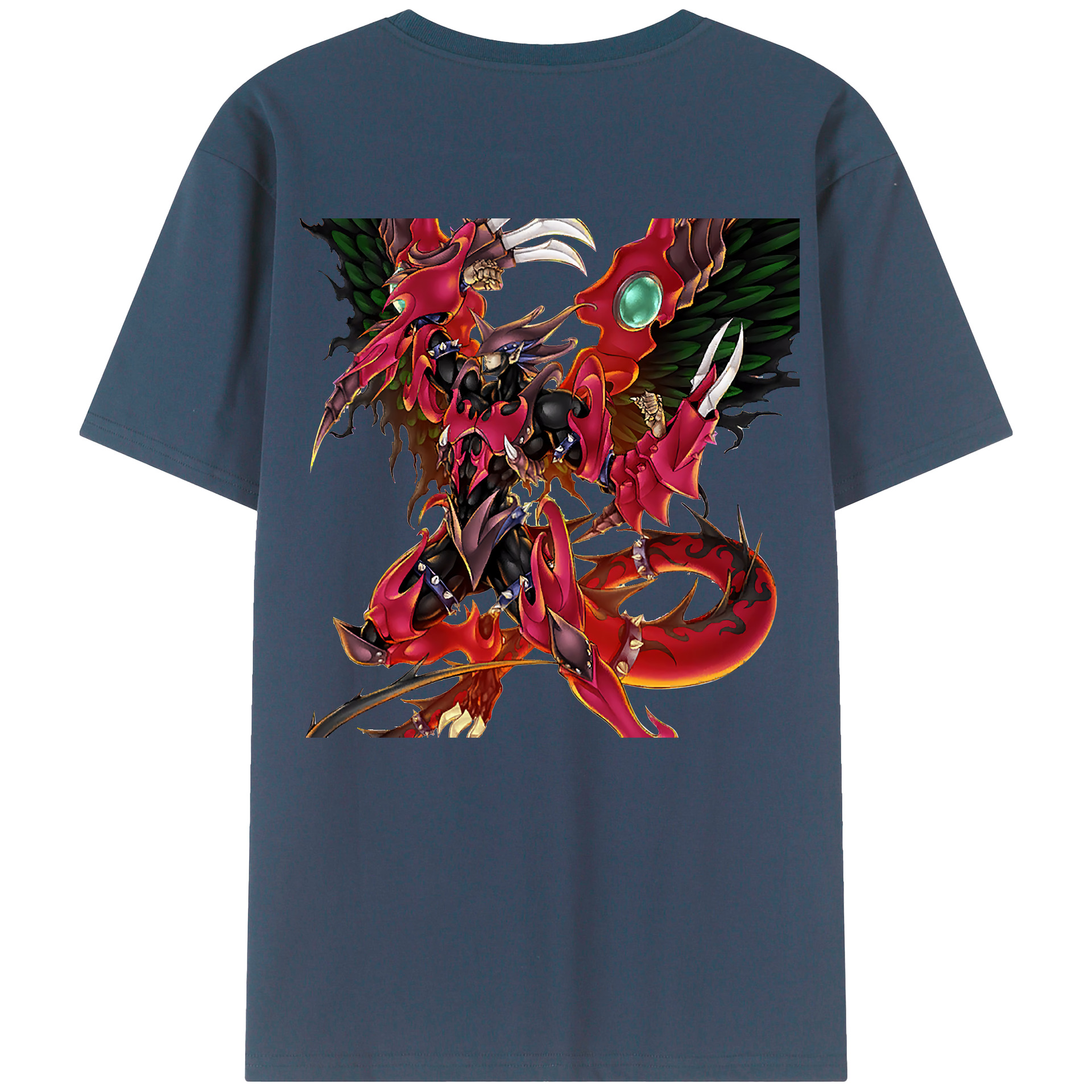 （画像用） 遊☆戯☆王 Yu-Gi-Oh! 綿100％ メンズ半袖Tシャツ（バックプリント） 通気性