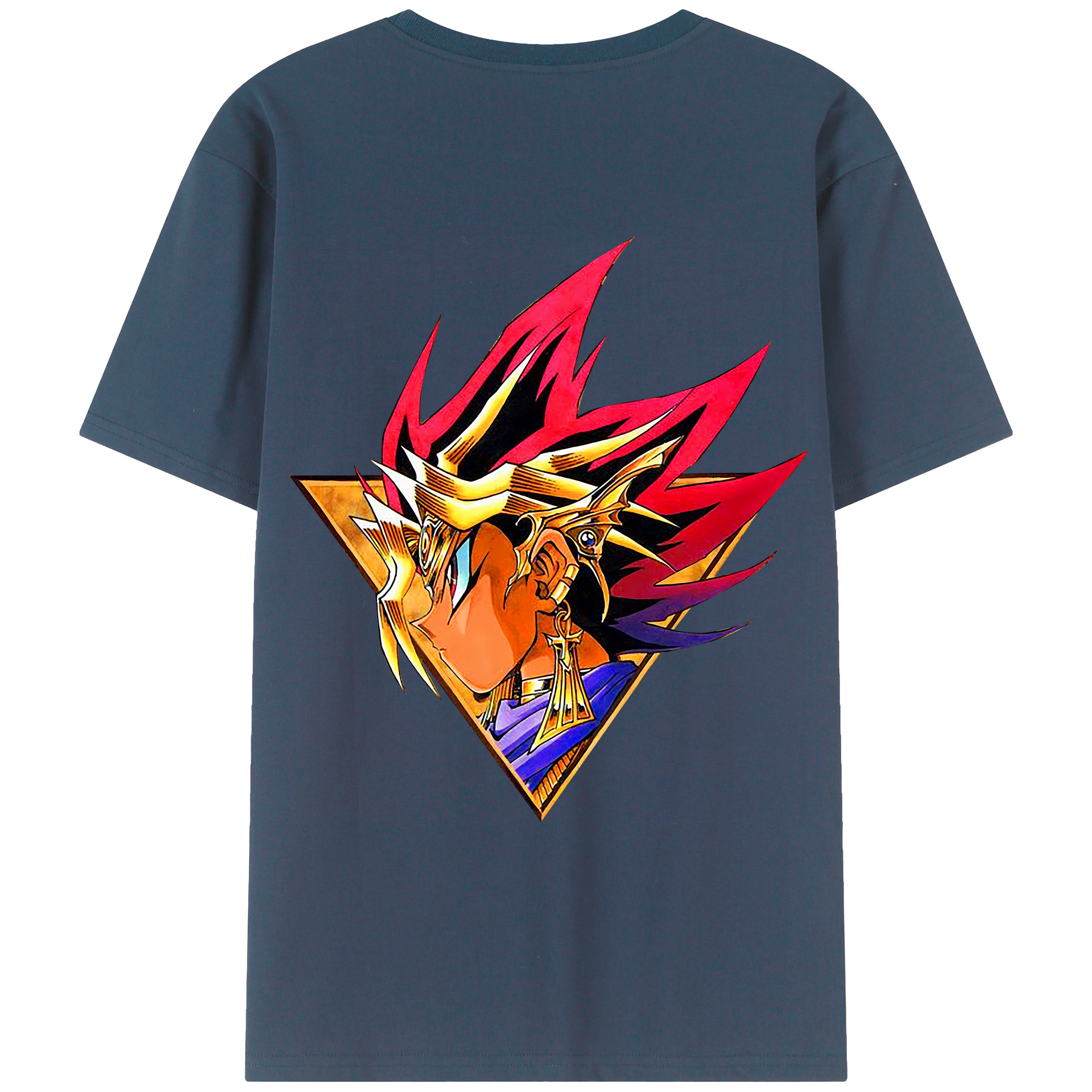 （画像用） 遊☆戯☆王 Yu-Gi-Oh! 綿100％ メンズ半袖Tシャツ（バックプリント） 通気性