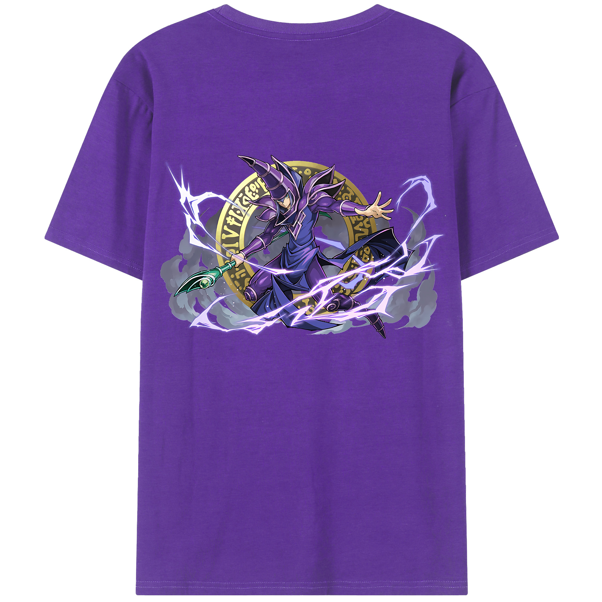（画像用） 遊☆戯☆王 Yu-Gi-Oh! 綿100％ メンズ半袖Tシャツ（バックプリント） 通気性