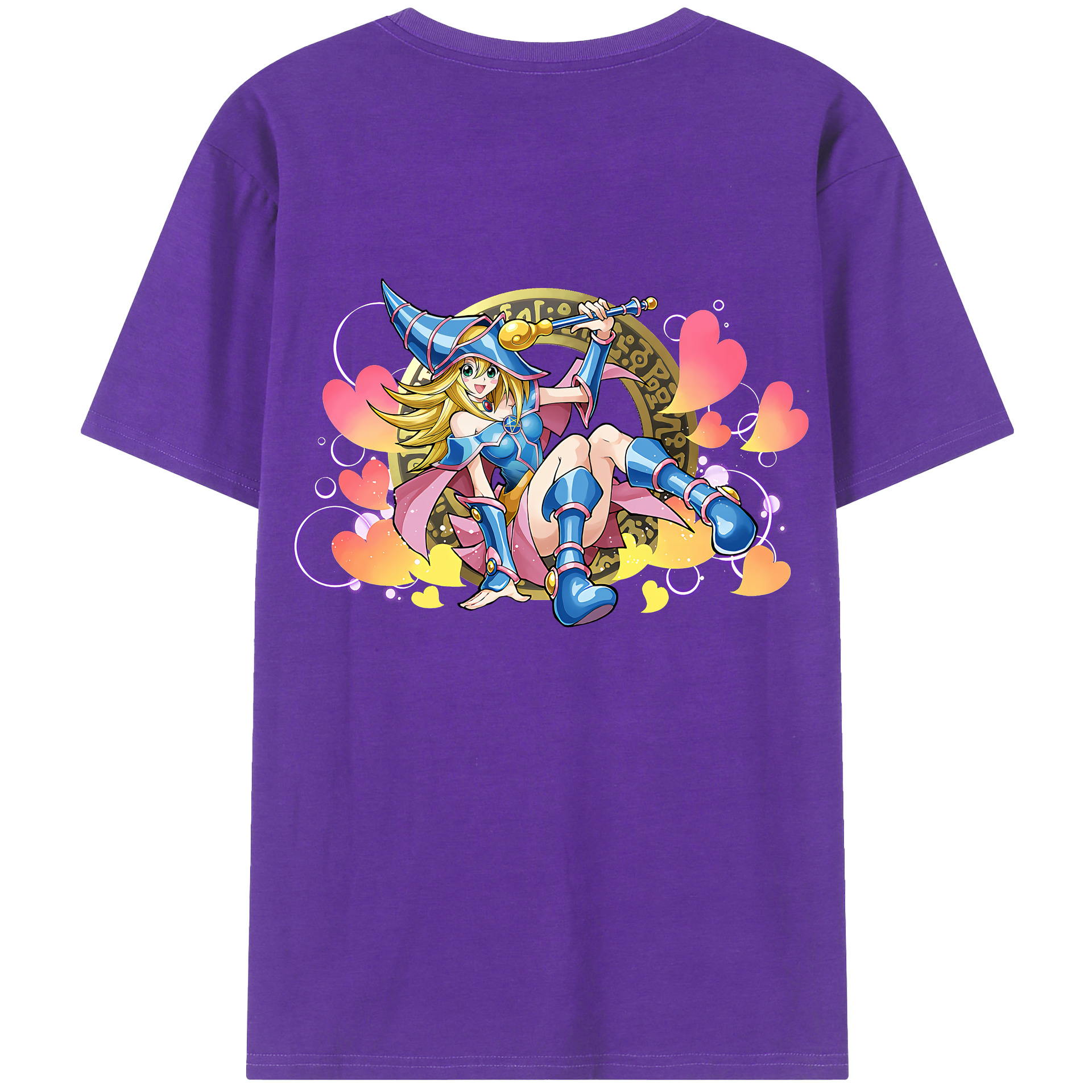 （画像用） 遊☆戯☆王 Yu-Gi-Oh! 綿100％ メンズ半袖Tシャツ（バックプリント） 通気性