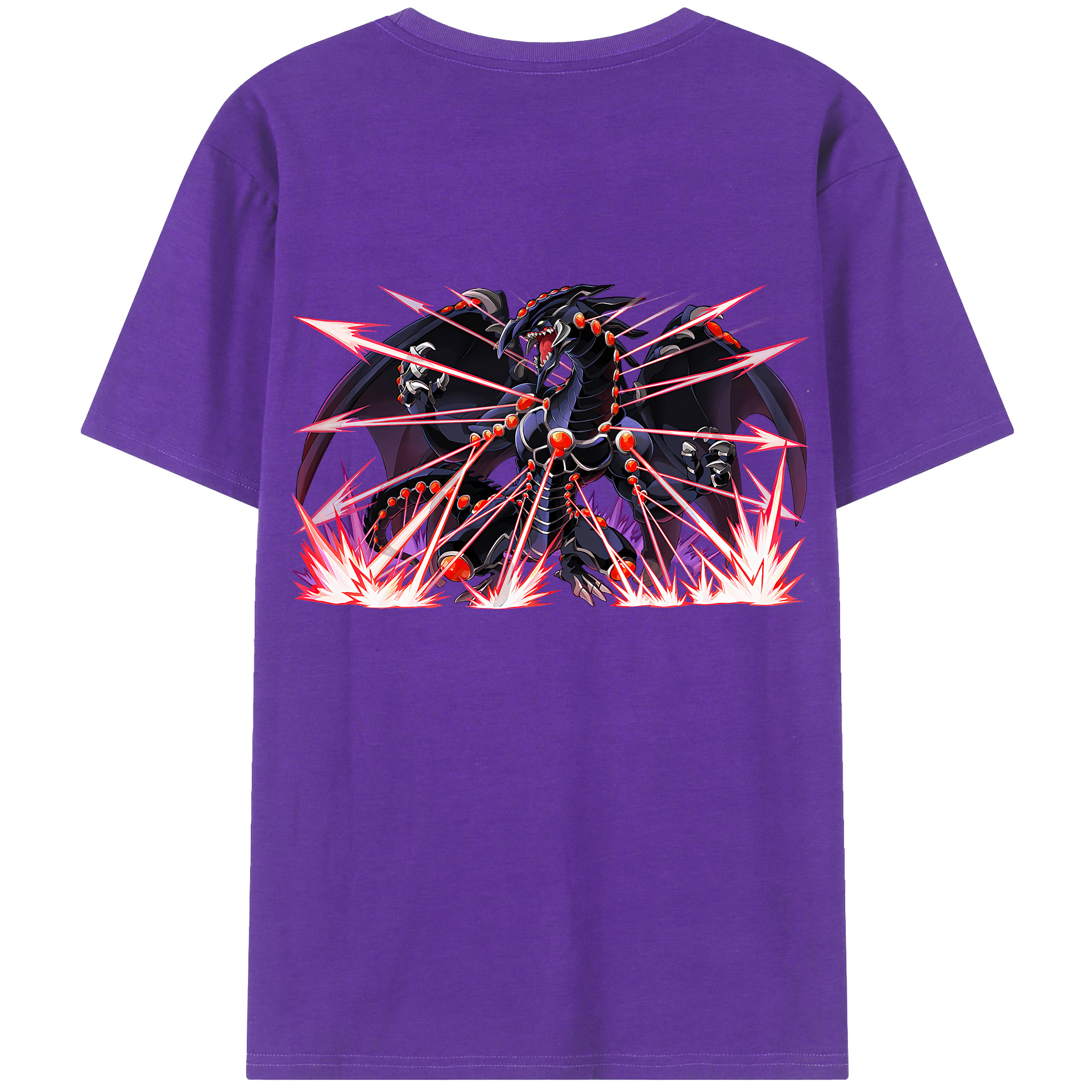 （画像用） 遊☆戯☆王 Yu-Gi-Oh! 綿100％ メンズ半袖Tシャツ（バックプリント） 通気性