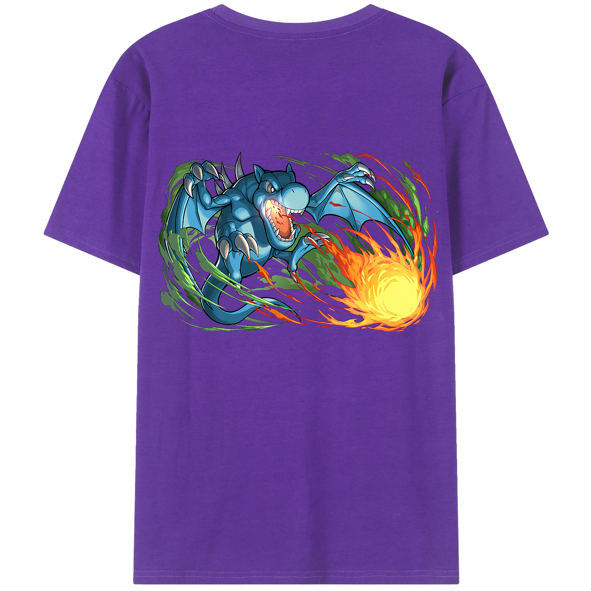 （画像用） 遊☆戯☆王 Yu-Gi-Oh! 綿100％ メンズ半袖Tシャツ（バックプリント） 通気性