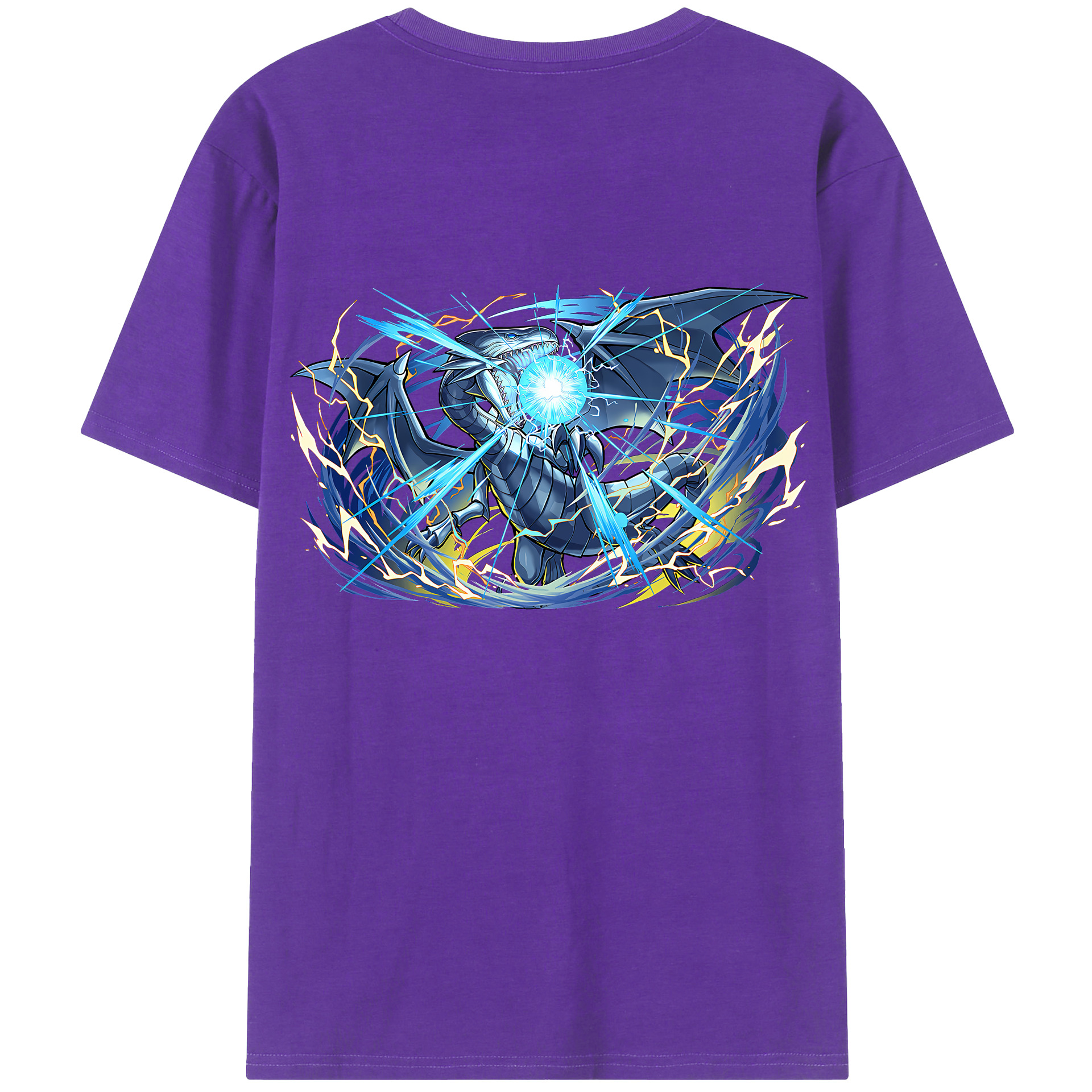 （画像用） 遊☆戯☆王 Yu-Gi-Oh! 綿100％ メンズ半袖Tシャツ（バックプリント） 通気性