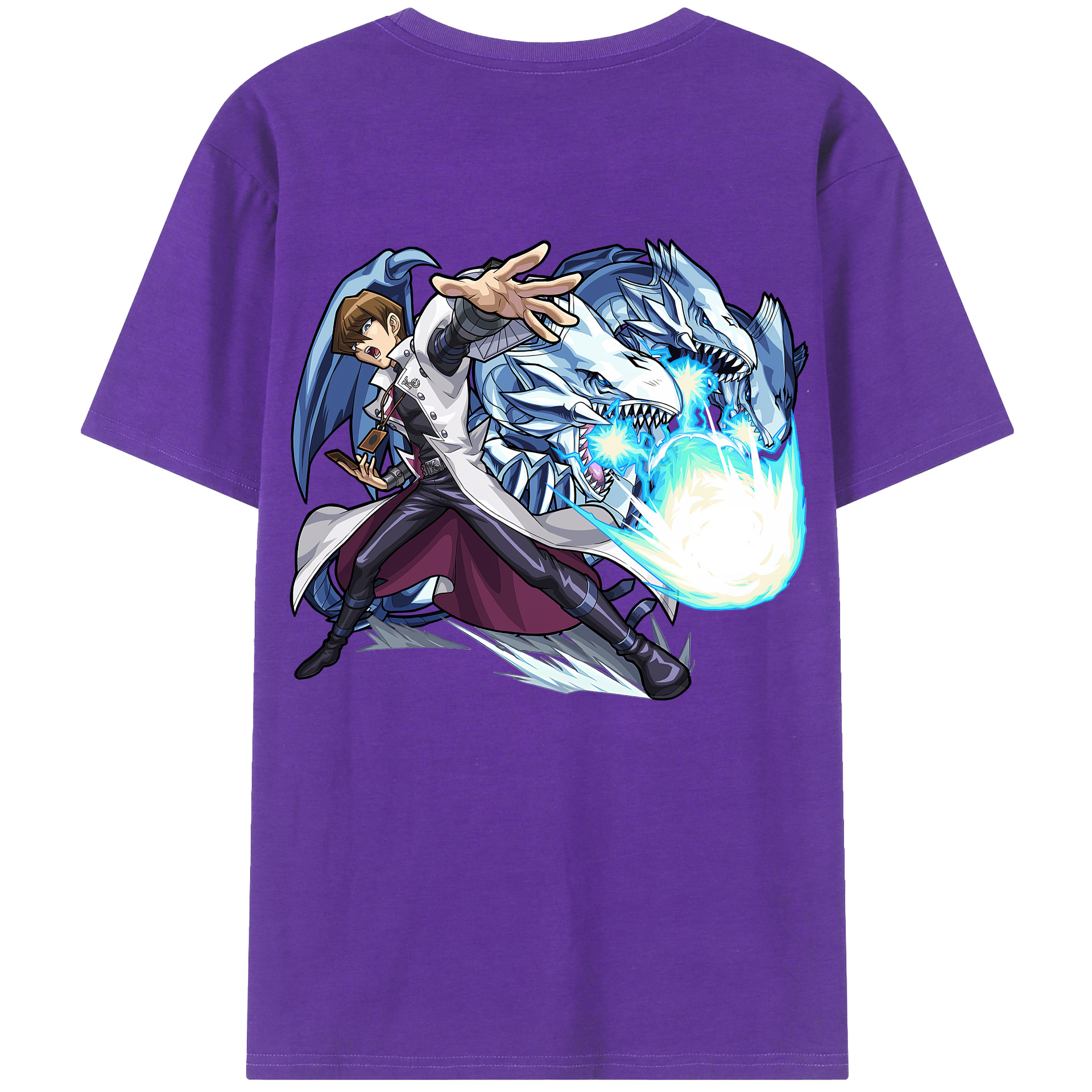 （画像用） 遊☆戯☆王 Yu-Gi-Oh! 綿100％ メンズ半袖Tシャツ（バックプリント） 通気性