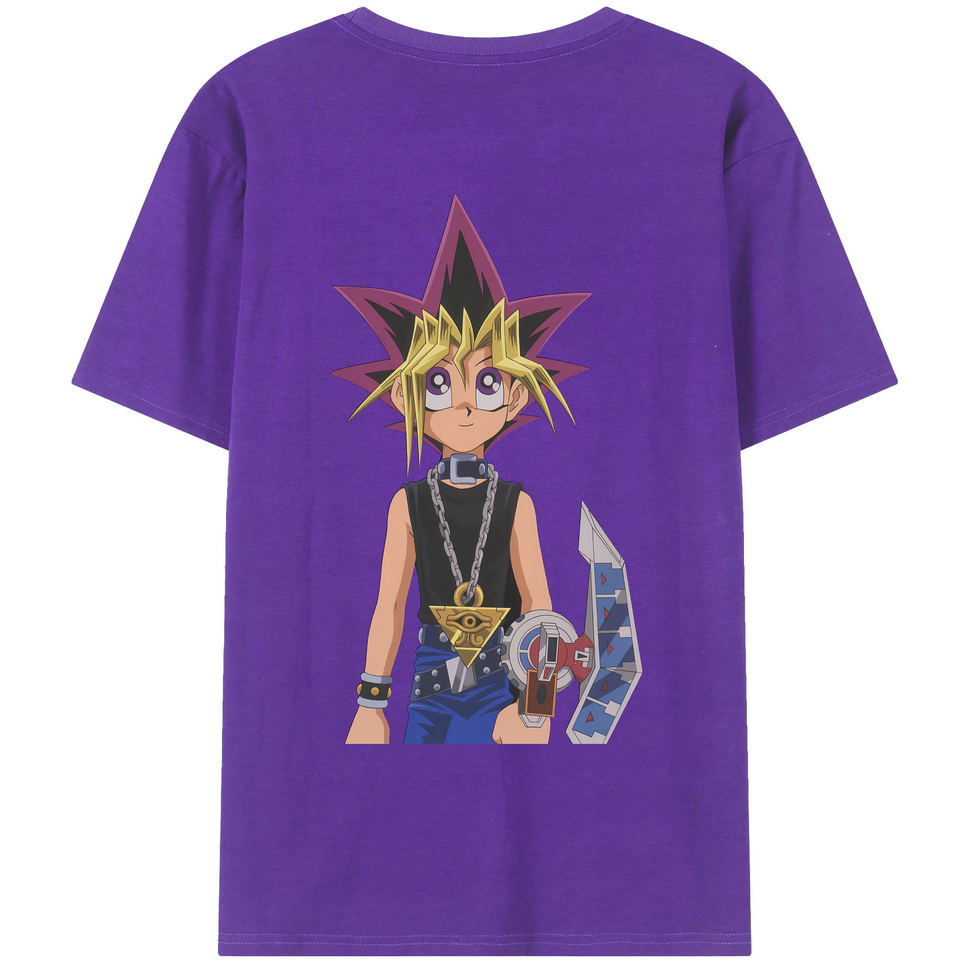 （画像用） 遊☆戯☆王 Yu-Gi-Oh! 綿100％ メンズ半袖Tシャツ（バックプリント） 通気性