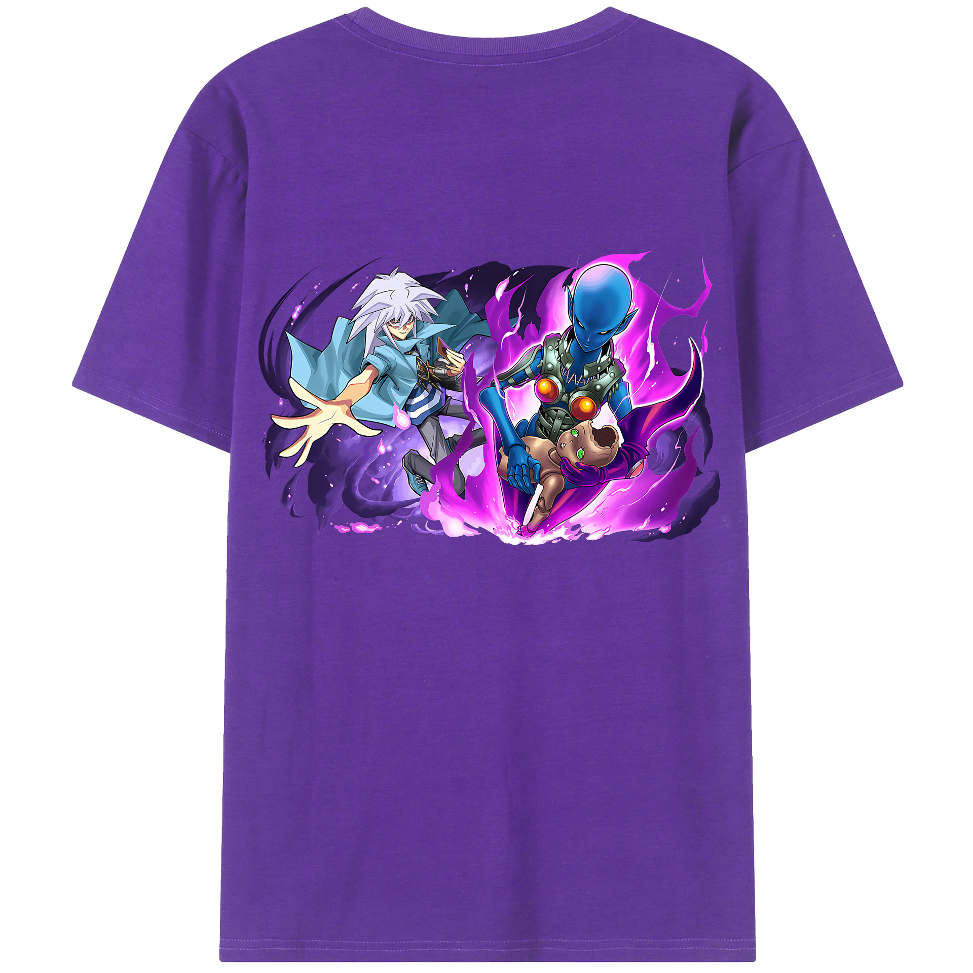 （画像用） 遊☆戯☆王 Yu-Gi-Oh! 綿100％ メンズ半袖Tシャツ（バックプリント） 通気性