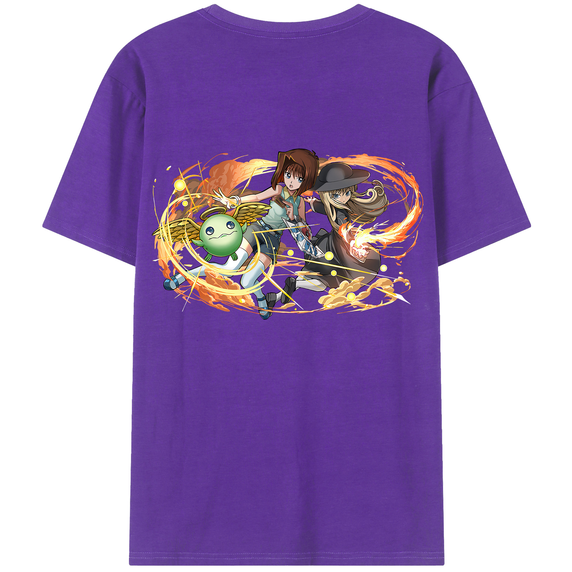 （画像用） 遊☆戯☆王 Yu-Gi-Oh! 綿100％ メンズ半袖Tシャツ（バックプリント） 通気性