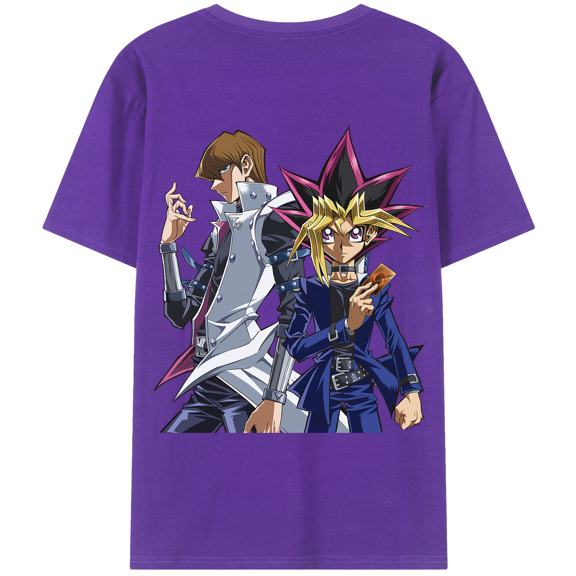 （画像用） 遊☆戯☆王 Yu-Gi-Oh! 綿100％ メンズ半袖Tシャツ（バックプリント） 通気性