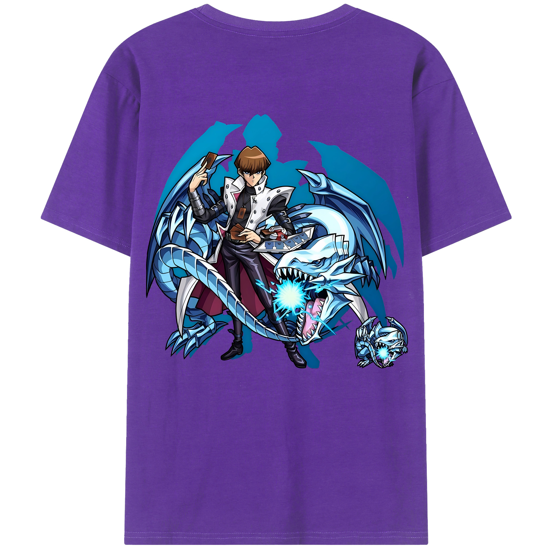 （画像用） 遊☆戯☆王 Yu-Gi-Oh! 綿100％ メンズ半袖Tシャツ（バックプリント） 通気性