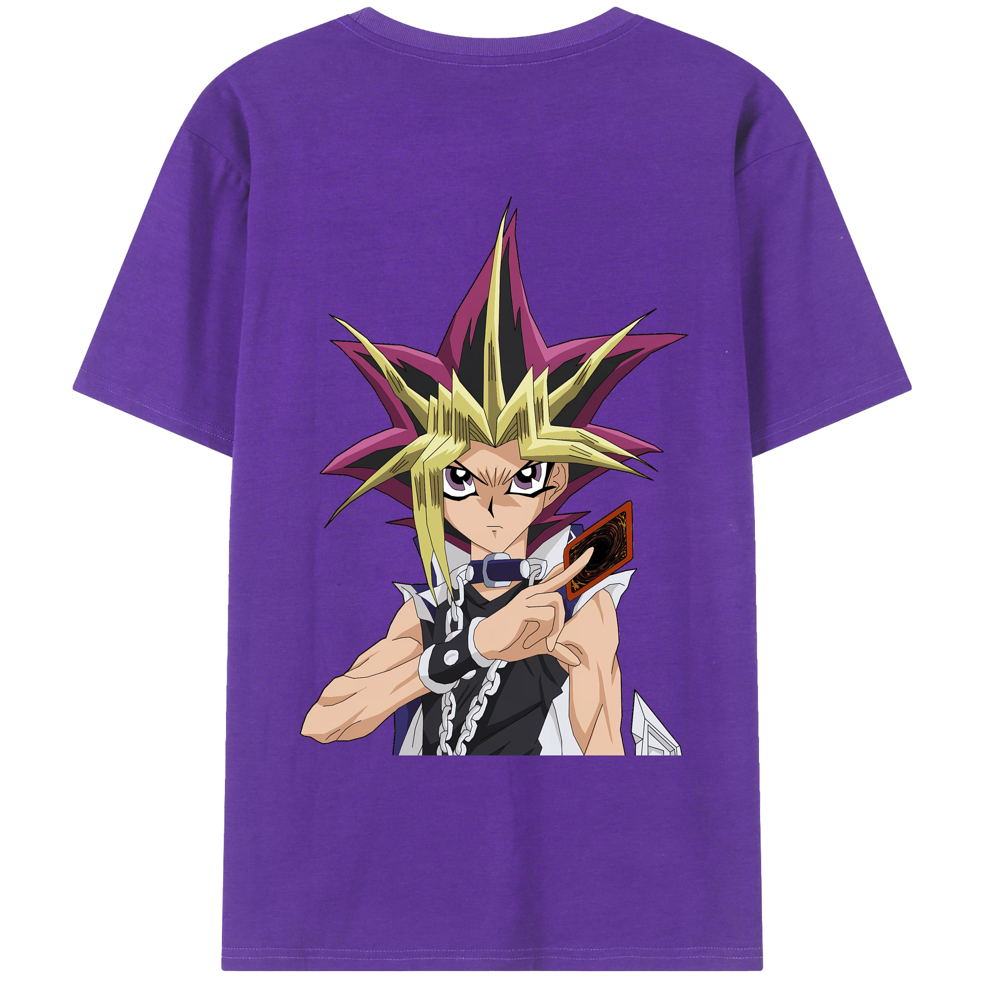 （画像用） 遊☆戯☆王 Yu-Gi-Oh! 綿100％ メンズ半袖Tシャツ（バックプリント） 通気性