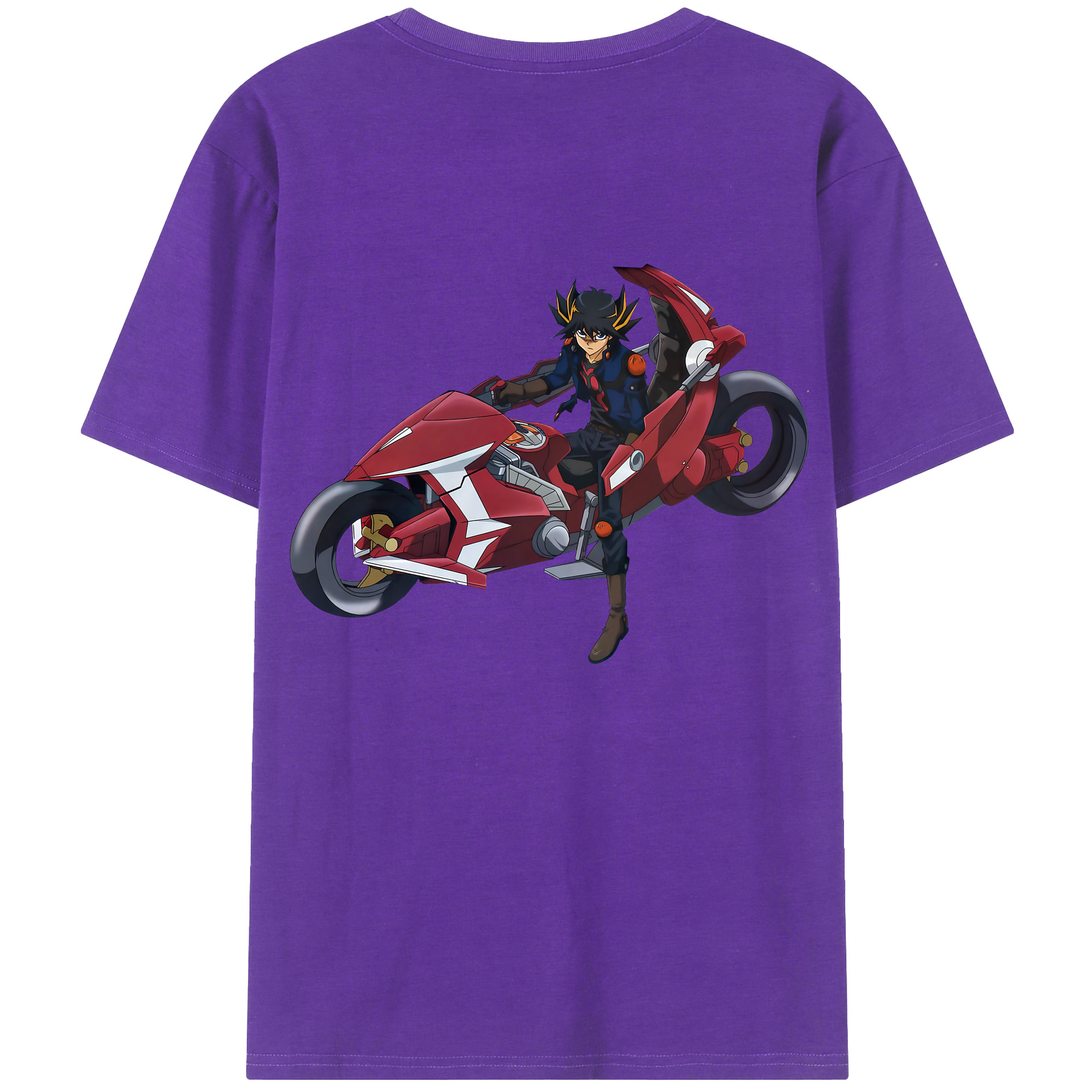 （画像用） 遊☆戯☆王 Yu-Gi-Oh! 綿100％ メンズ半袖Tシャツ（バックプリント） 通気性