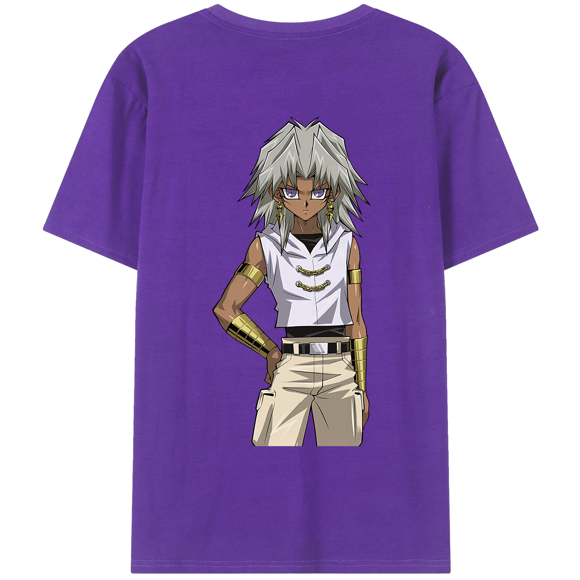 （画像用） 遊☆戯☆王 Yu-Gi-Oh! 綿100％ メンズ半袖Tシャツ（バックプリント） 通気性