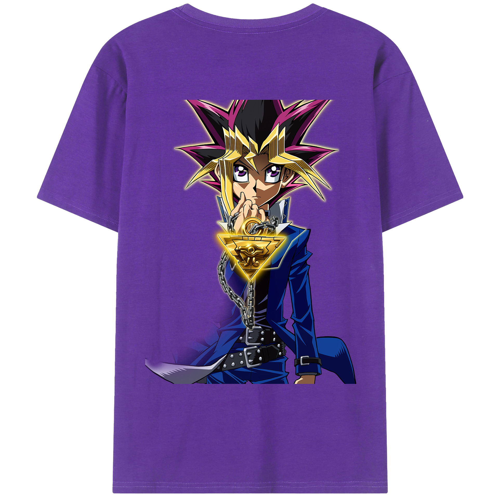 （画像用） 遊☆戯☆王 Yu-Gi-Oh! 綿100％ メンズ半袖Tシャツ（バックプリント） 通気性
