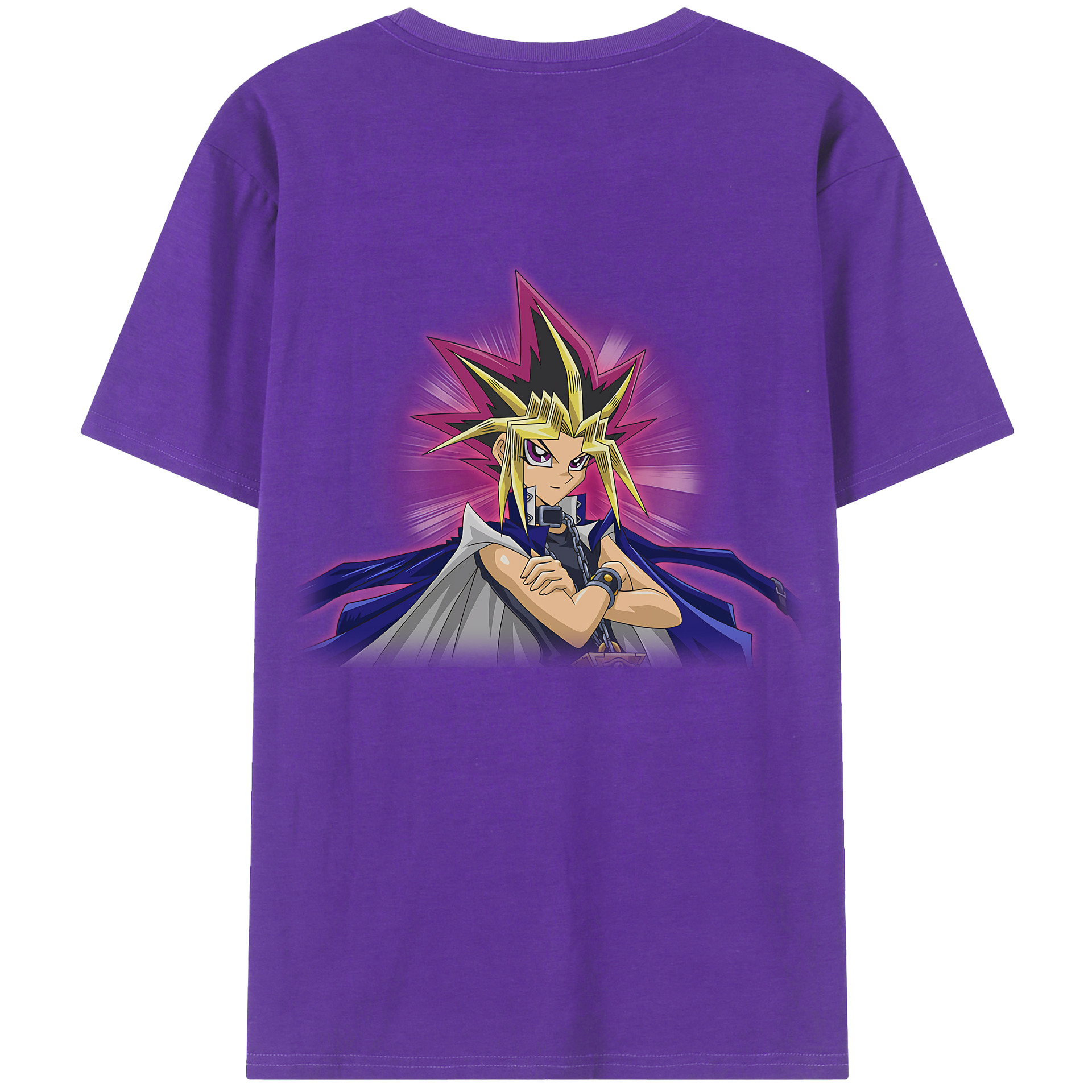 （画像用） 遊☆戯☆王 Yu-Gi-Oh! 綿100％ メンズ半袖Tシャツ（バックプリント） 通気性